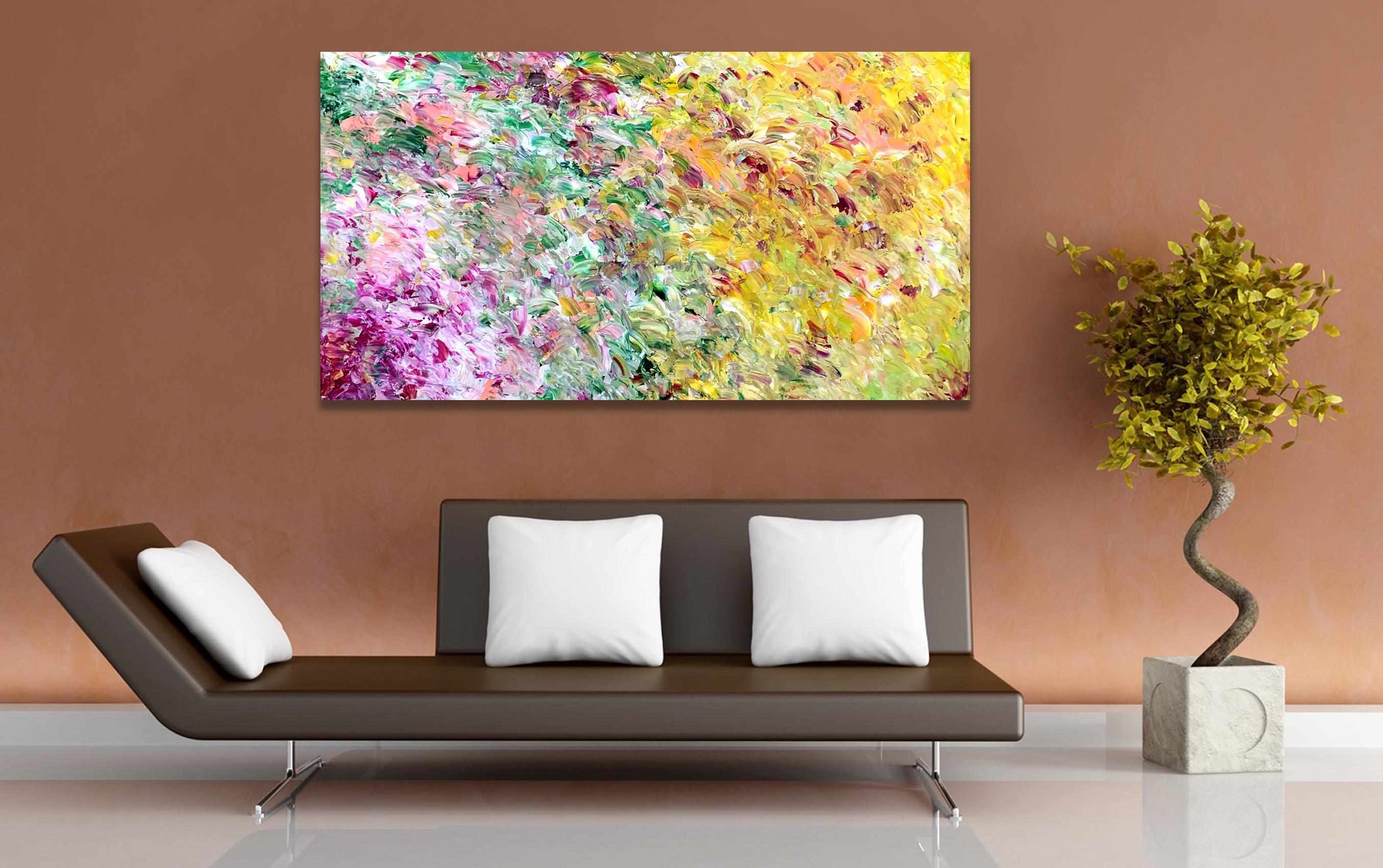 Floral Landscape - Painting by Estelle Asmodelle