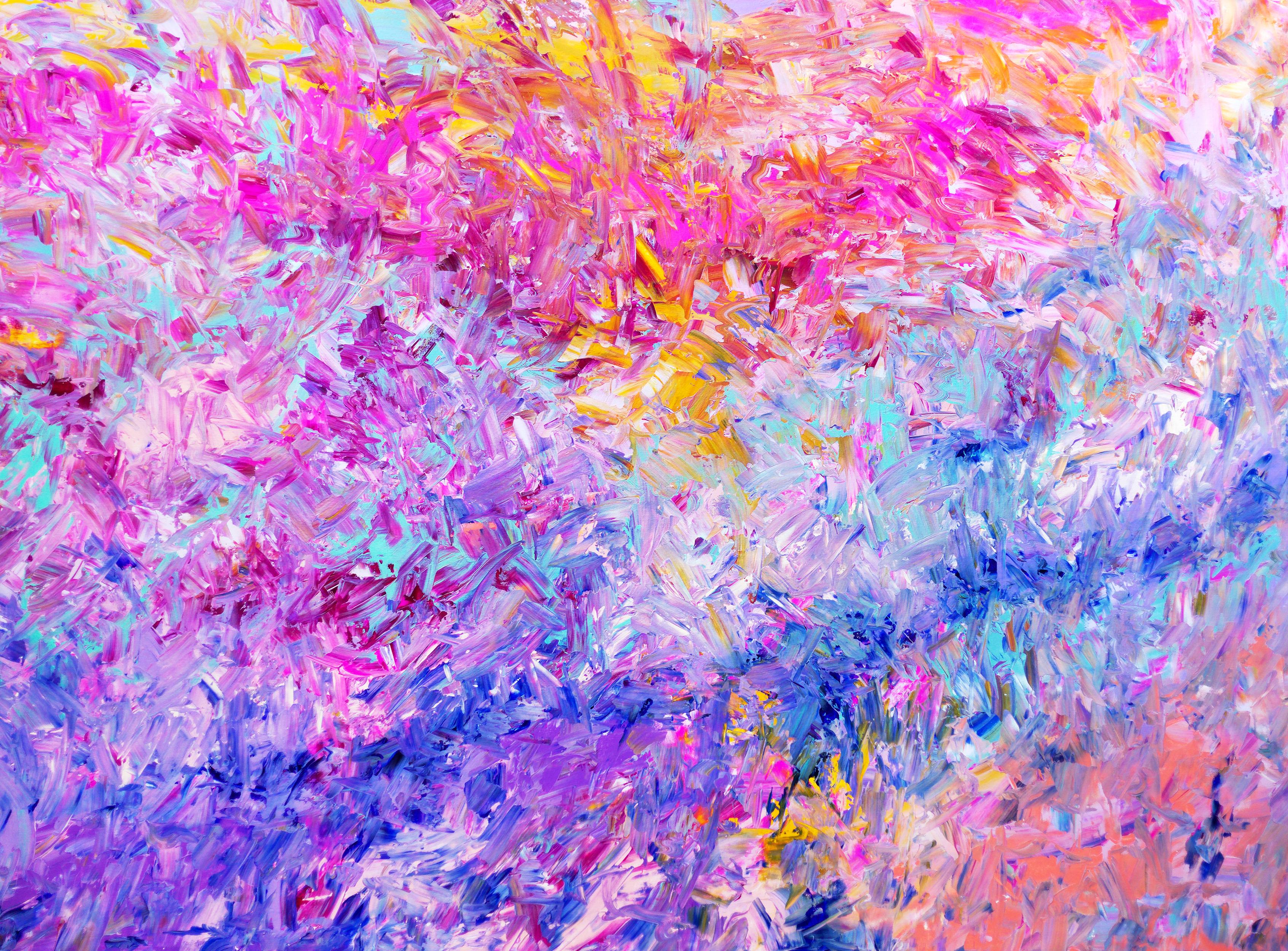 Estelle Asmodelle Abstract Painting - Flowing Colour Fields
