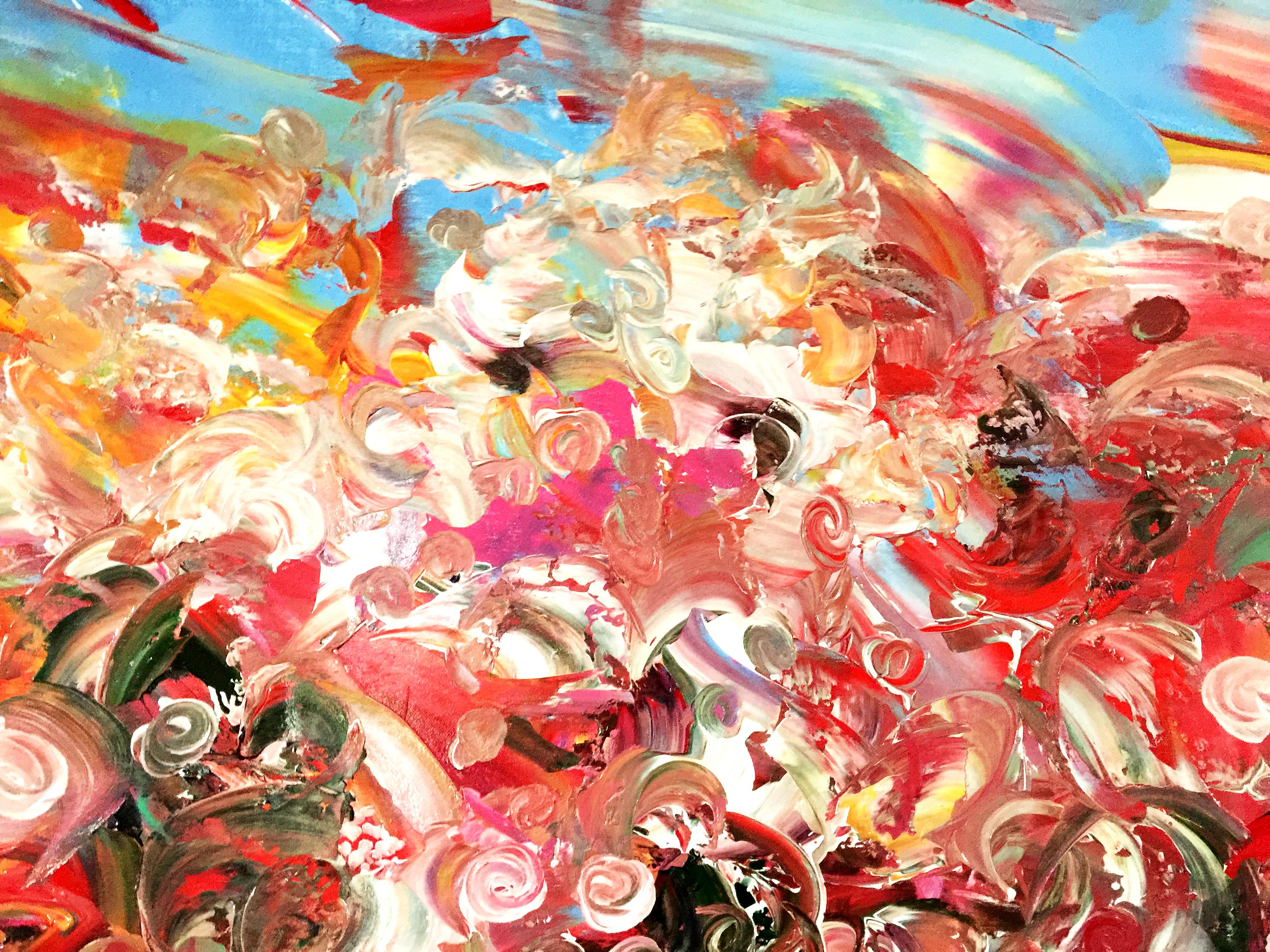 Forever Bloom - Expressionnisme abstrait Painting par Estelle Asmodelle