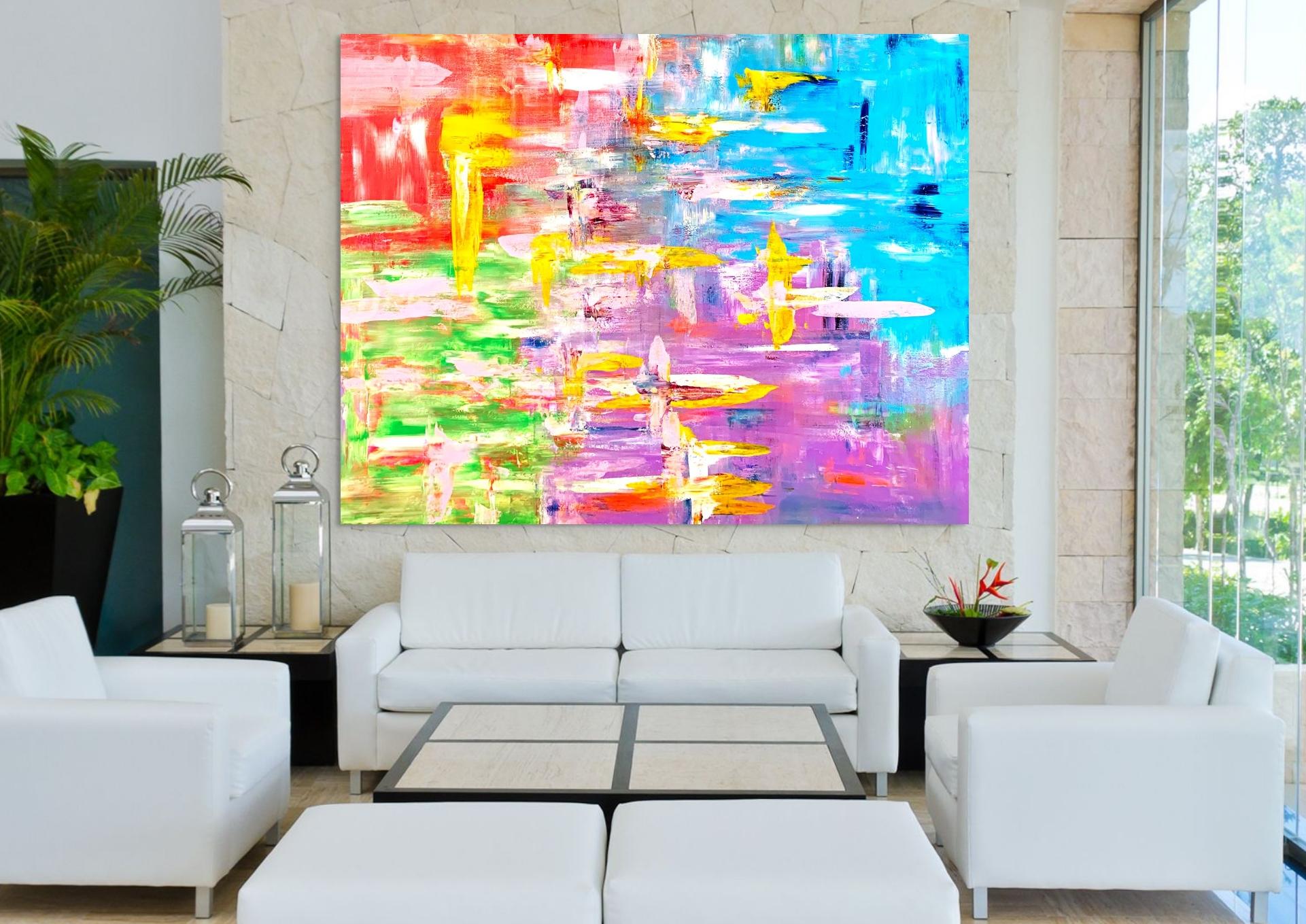 Four Colour Expectation - Painting by Estelle Asmodelle