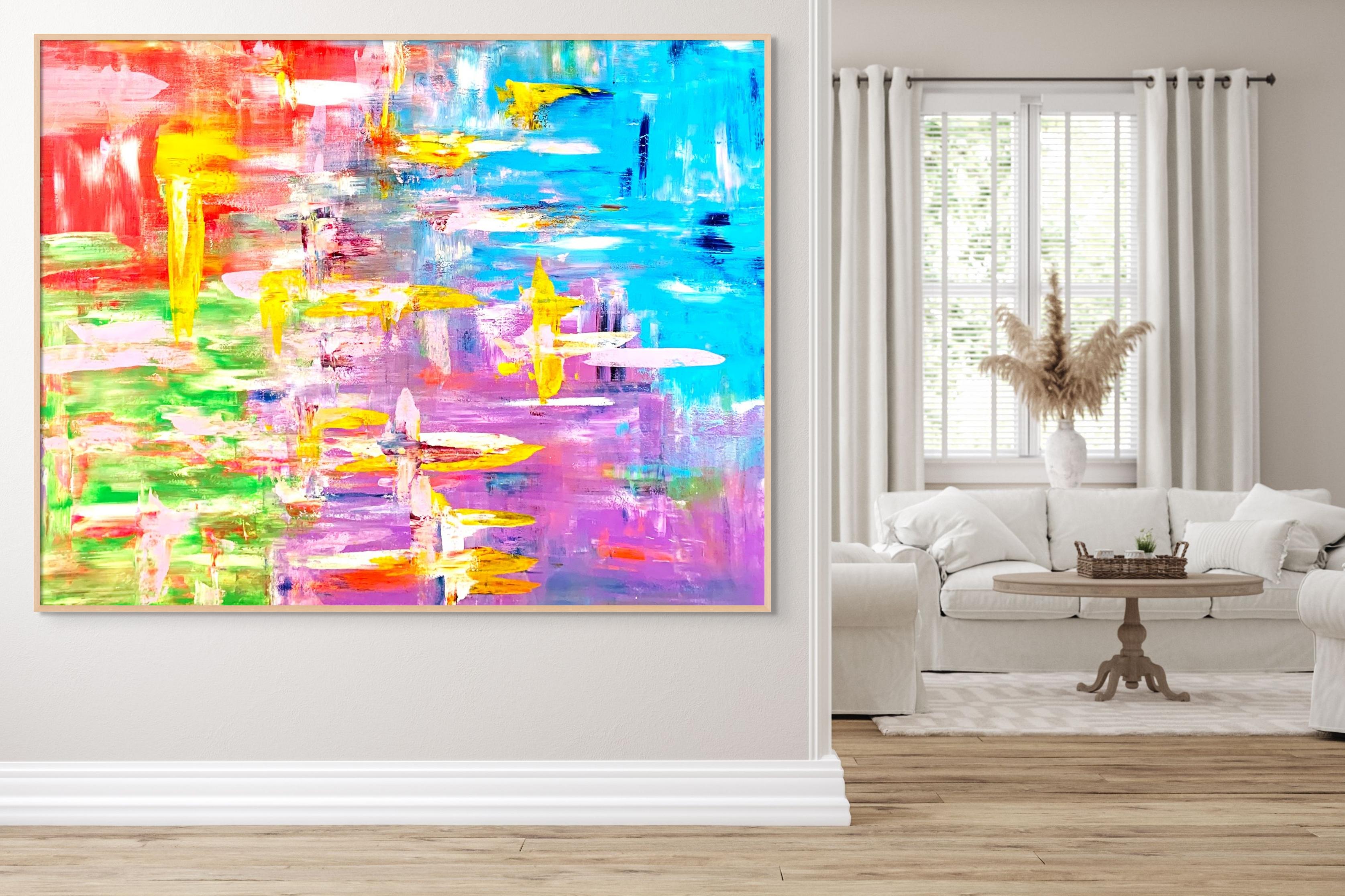 Four Colour Expectation - Abstract Expressionist Painting by Estelle Asmodelle
