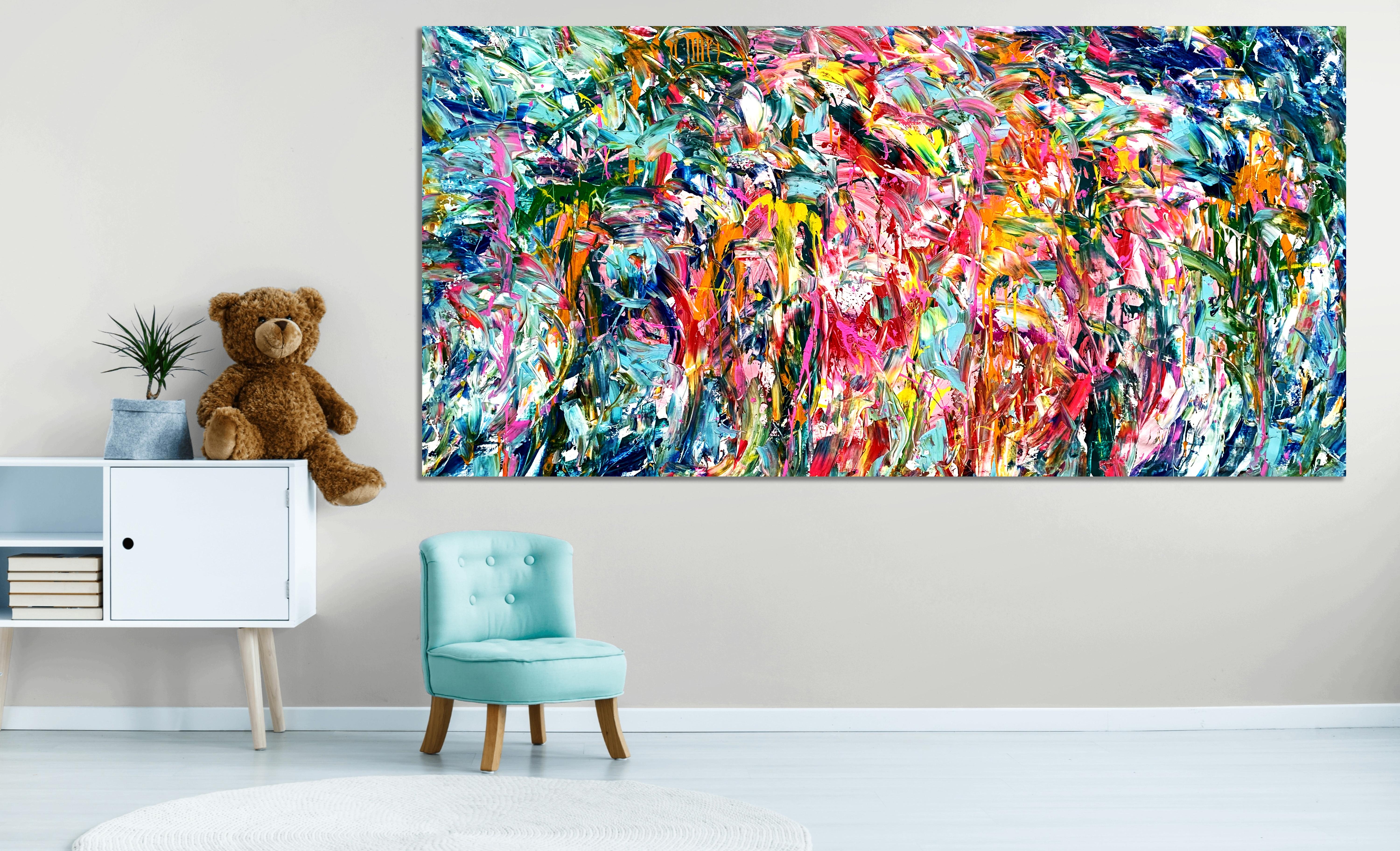 Freedom has a Price - Abstract Expressionist Painting by Estelle Asmodelle