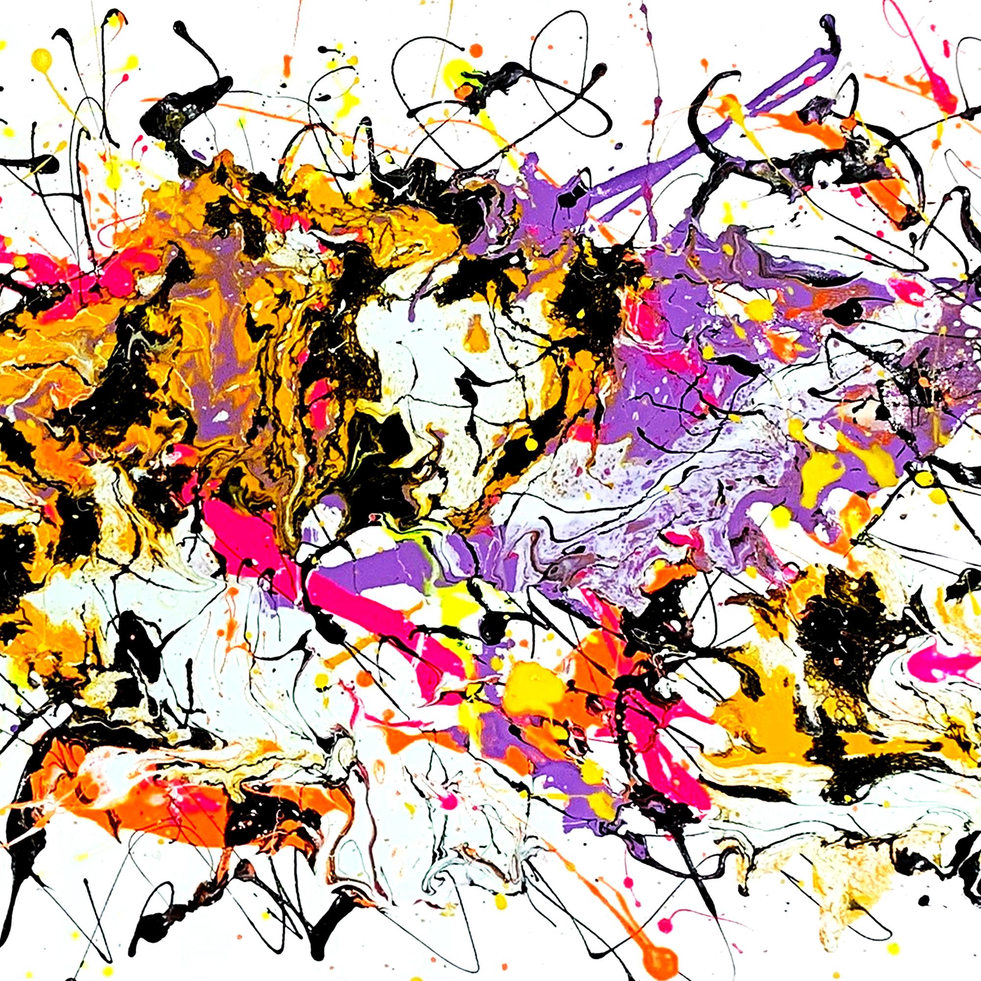 Freestyle Colourscape by Estelle Asmodelle - This artwork is really action painting that expresses freedom in a freestyle manner. Painted in the style of abstract expressionism.

This work is painted on professional-grade canvas and has been sealed