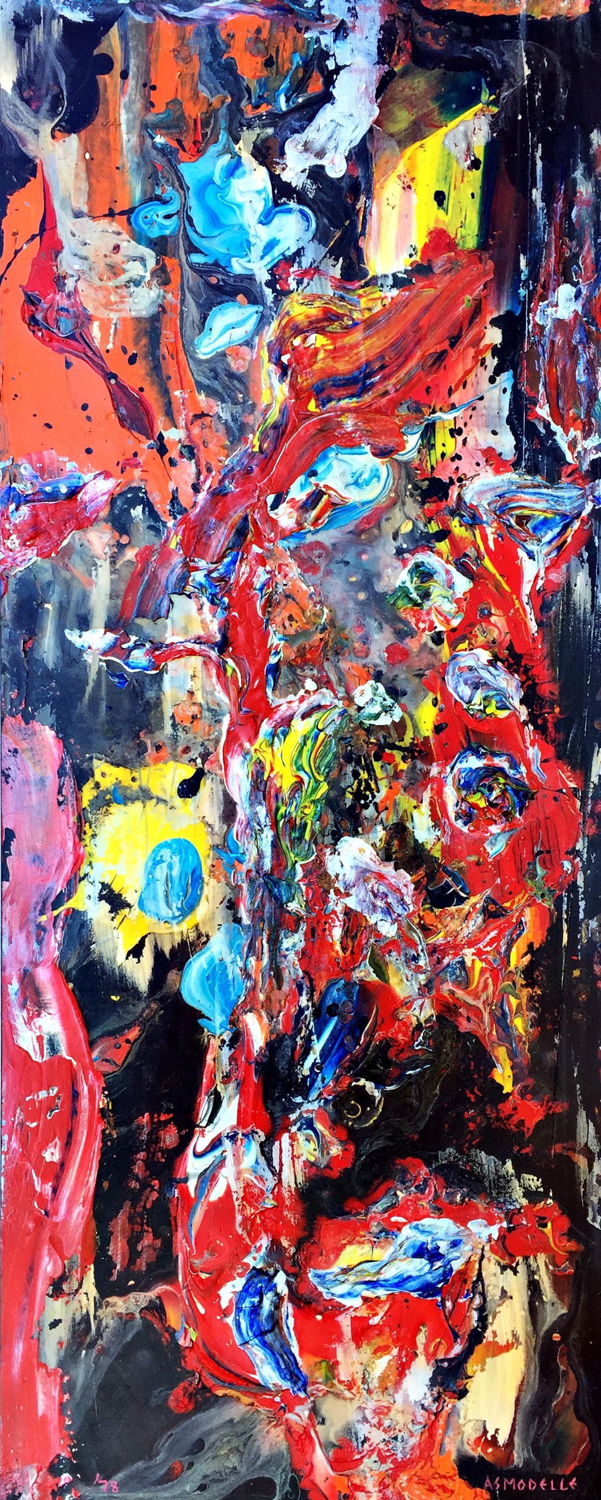 Gender Transmorphing (diptych) - Abstract Expressionist Painting by Estelle Asmodelle
