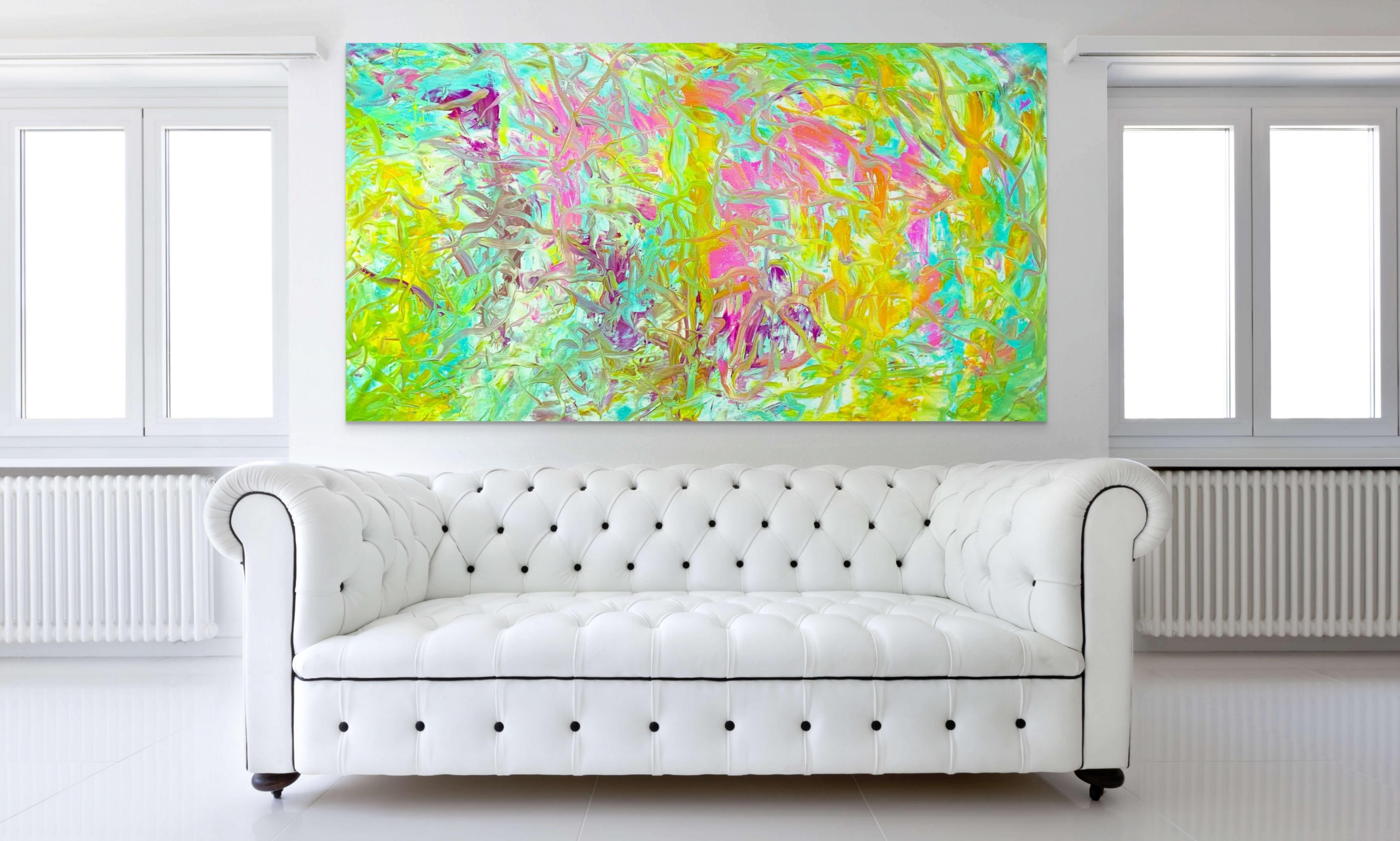 Intricate Belonging - Abstract Expressionist Painting by Estelle Asmodelle