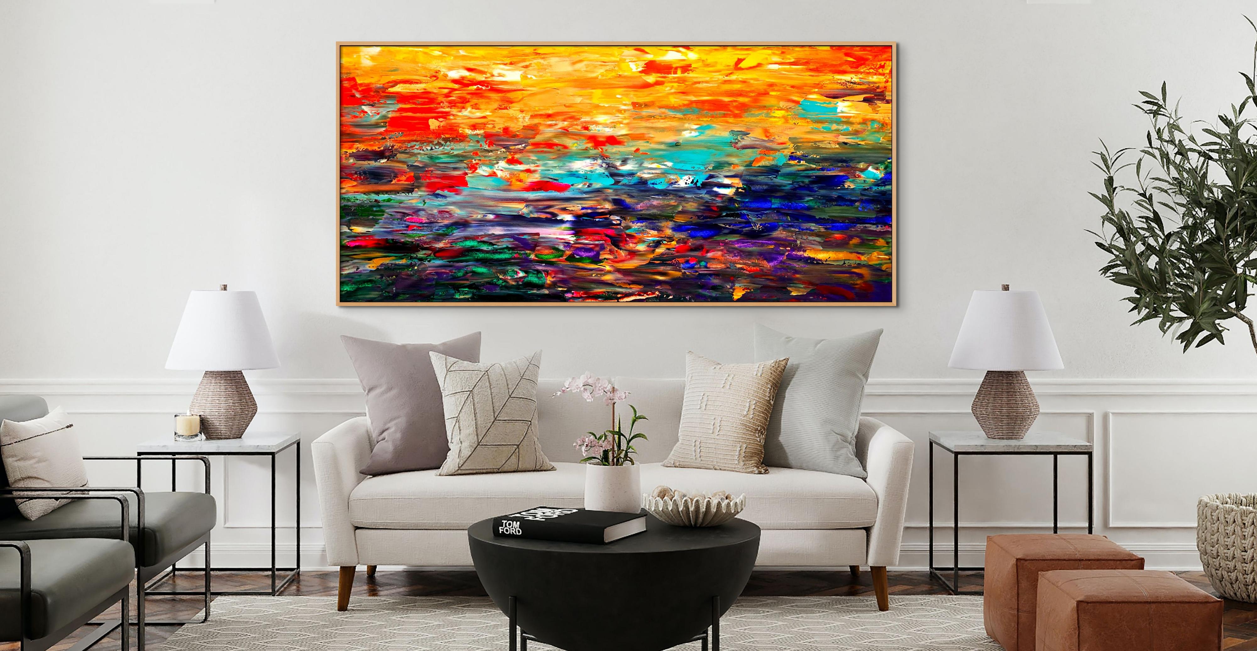 Layered Sunset - Painting by Estelle Asmodelle