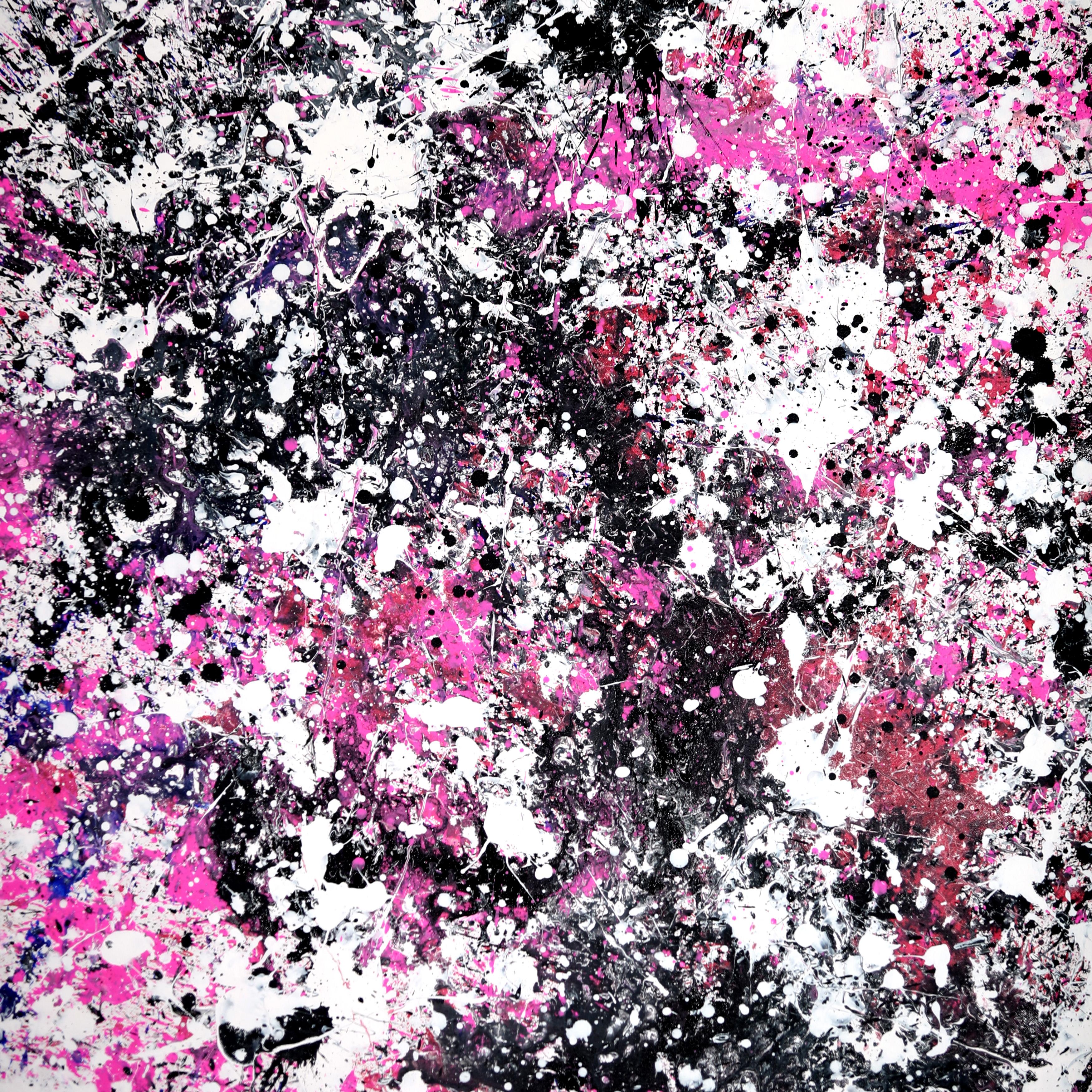 My Pink Universe - Painting by Estelle Asmodelle