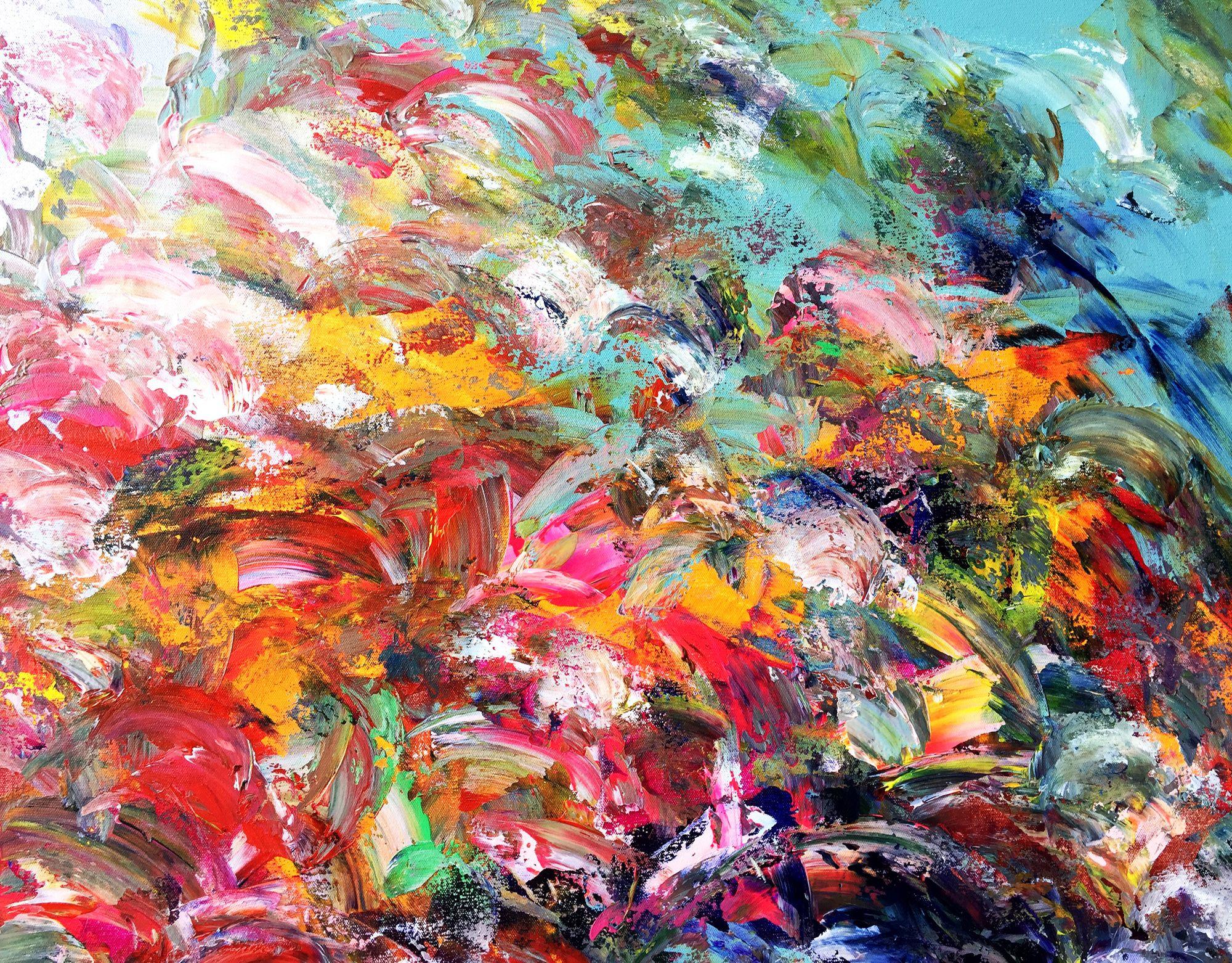 Questa opera d'arte è un pezzo emotivo che riflette tutte le mie emozioni contrastanti mentre guardo al 2021. Quest'anno è stato impegnativo sotto molti punti di vista per tante persone e credo che guardare al prossimo anno con le sue possibilità