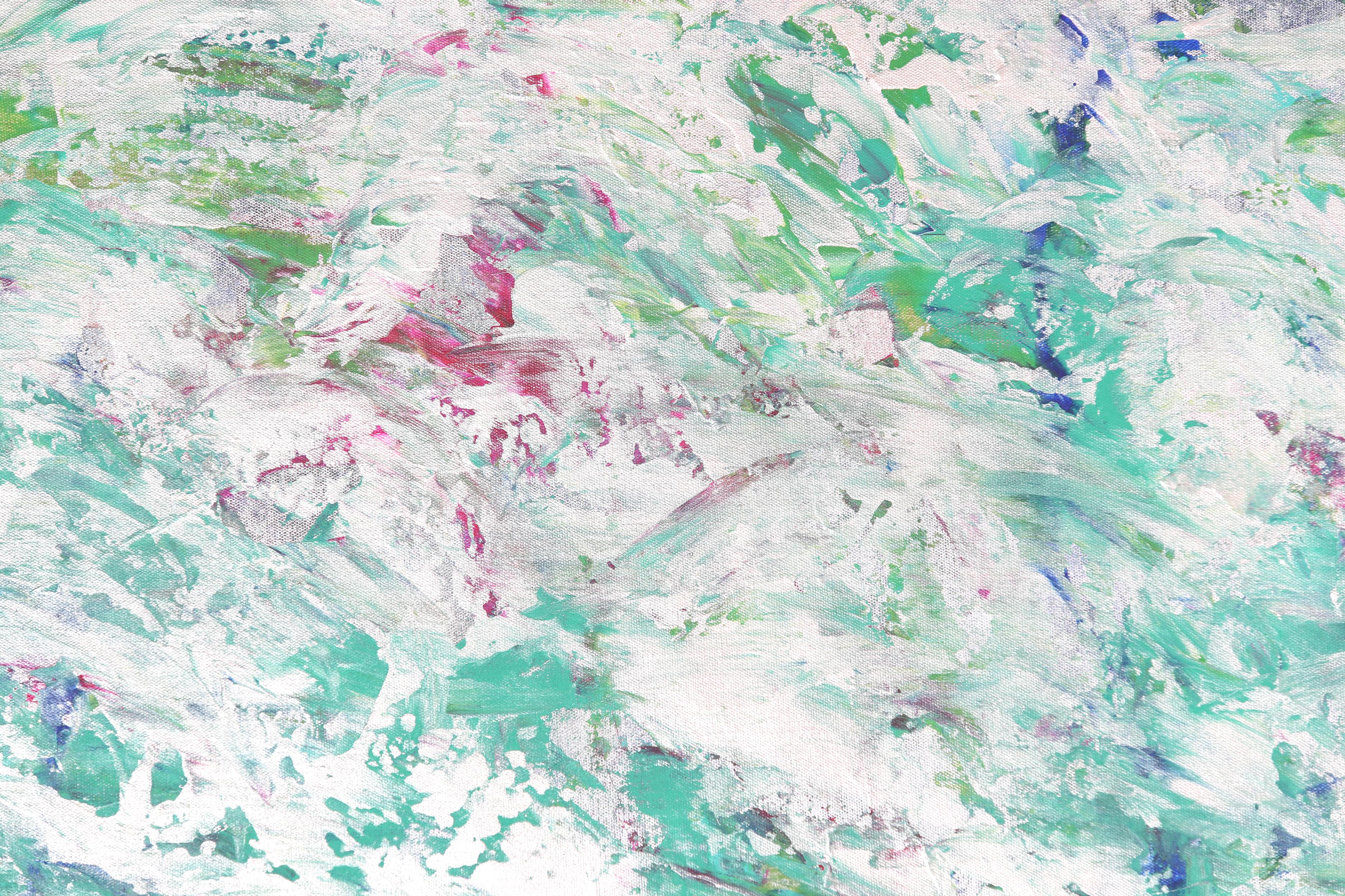 Pearl Paradise - Abstract Expressionist Painting by Estelle Asmodelle