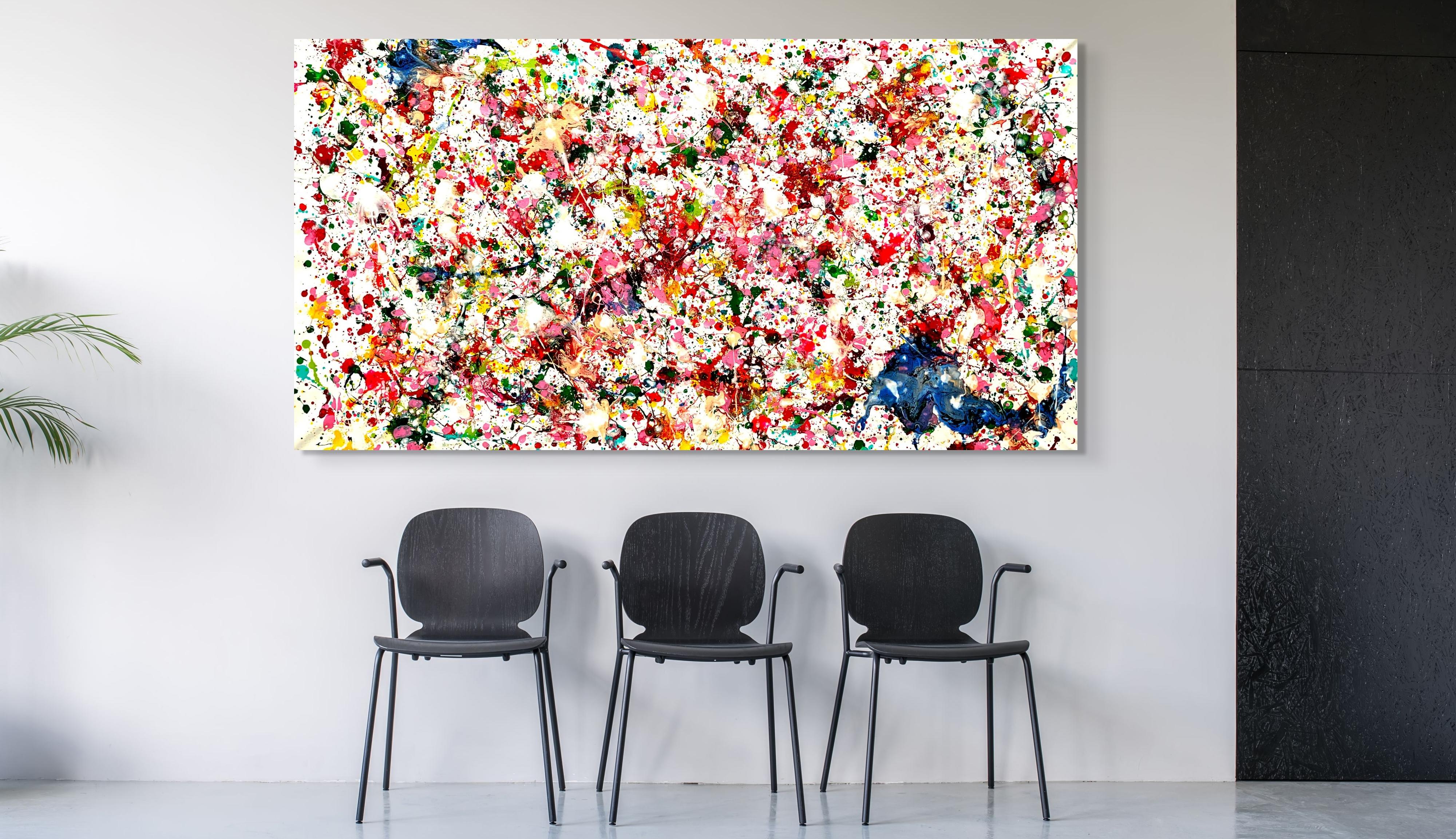 The Bubble Keeps Getting Bigger - Abstract Expressionist Painting by Estelle Asmodelle