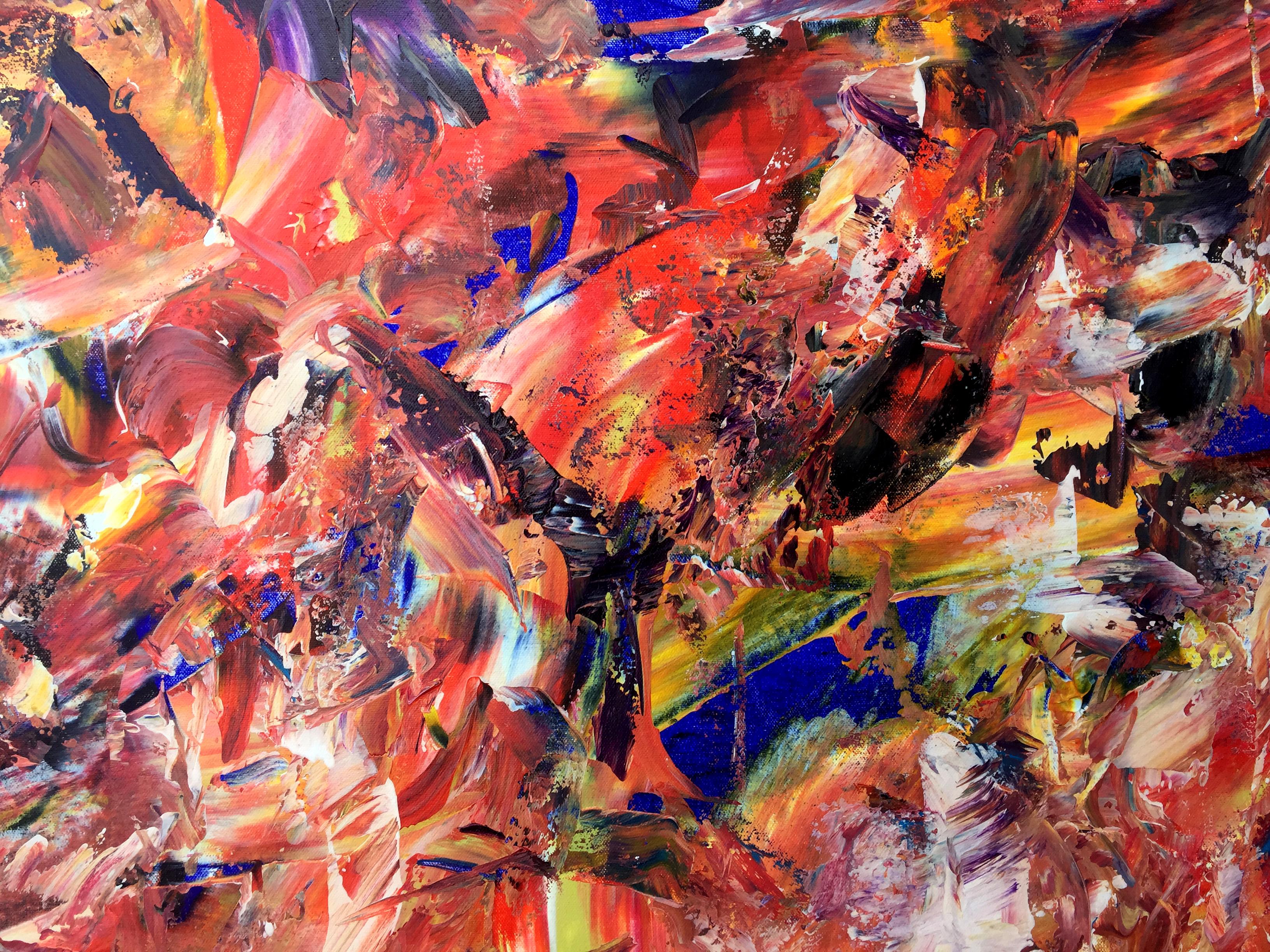 True Romance - Abstract Expressionist Painting by Estelle Asmodelle