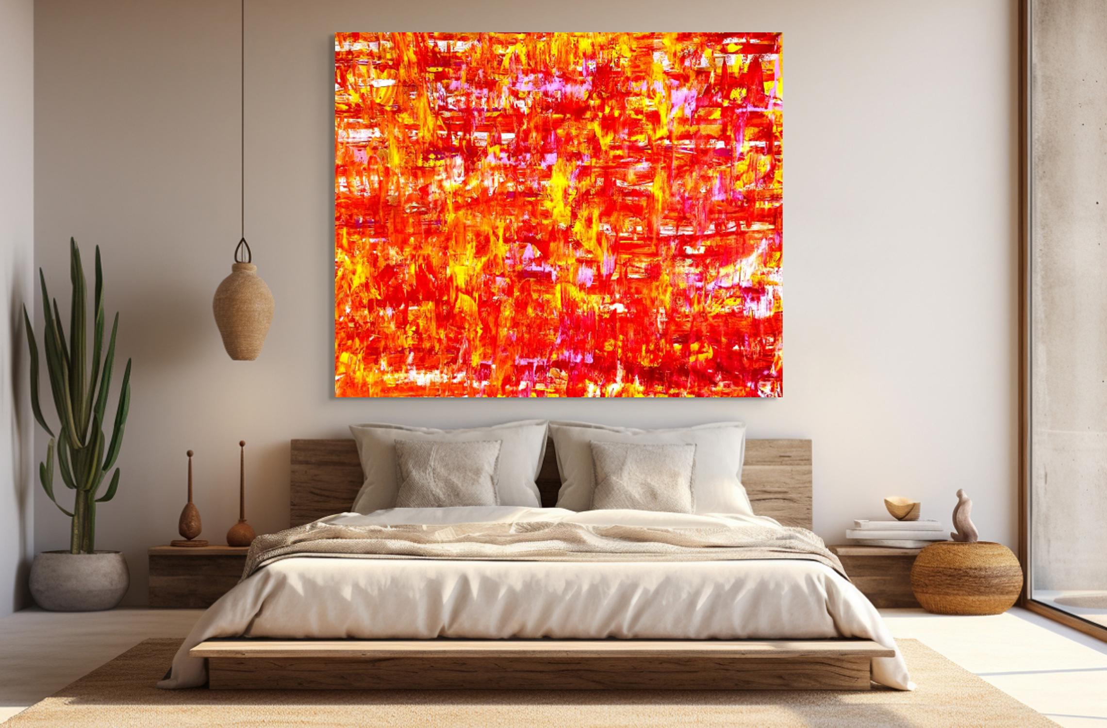Warming - Abstract Expressionist Painting by Estelle Asmodelle