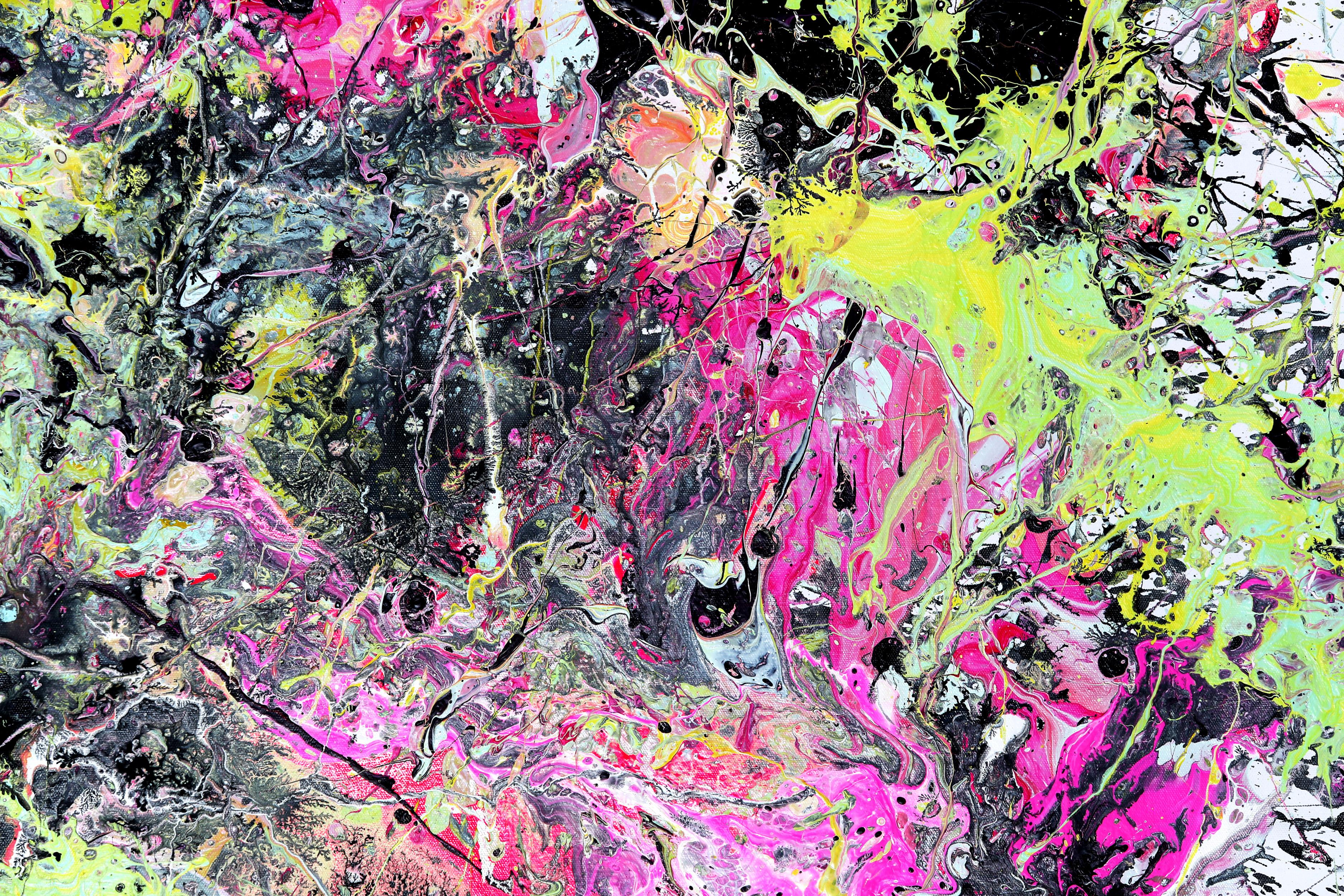 When Worlds Collide - Abstract Expressionist Painting by Estelle Asmodelle