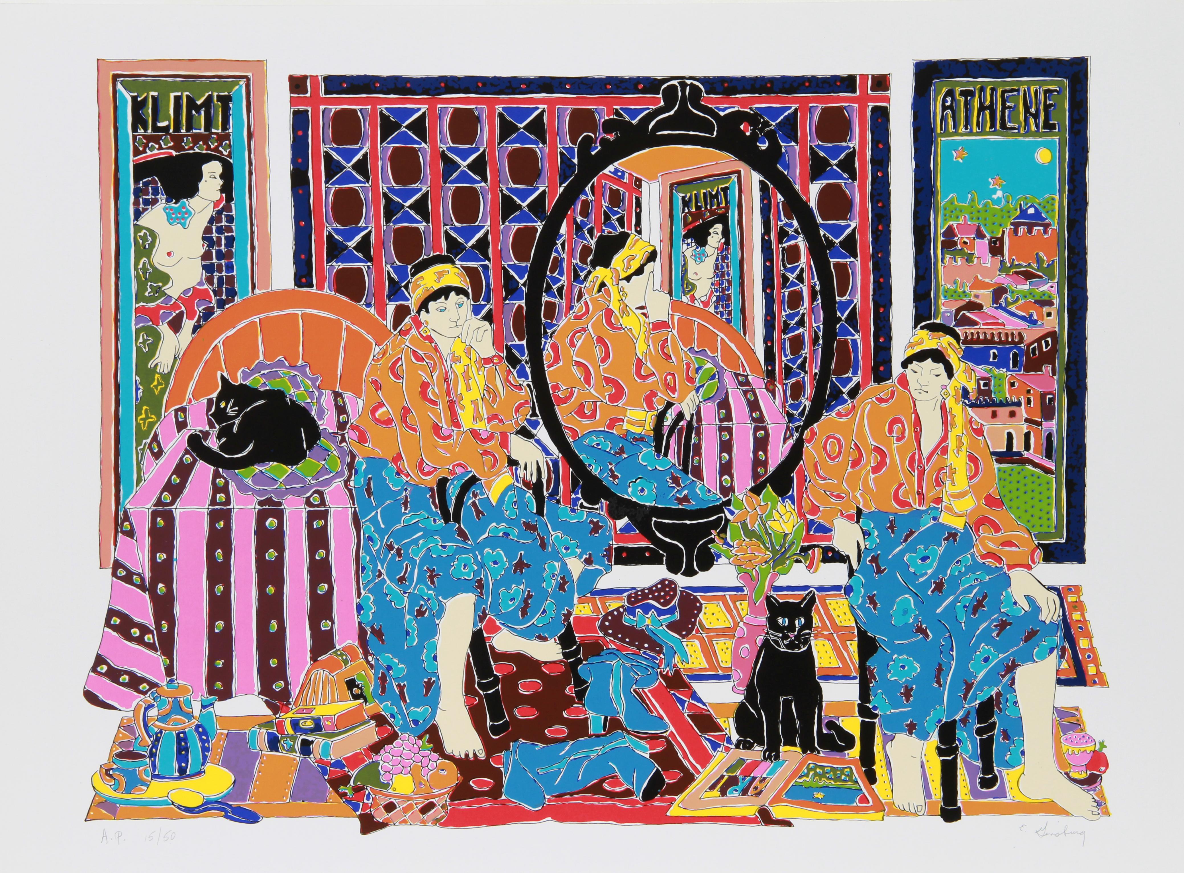 Klimt
Estelle Ginsburg, American
Date: circa 1979
Screenprint, signed and numbered in pencil
Edition of 500, AP 50
Size: 21.5 in. x 29 in. (54.61 cm x 73.66 cm)