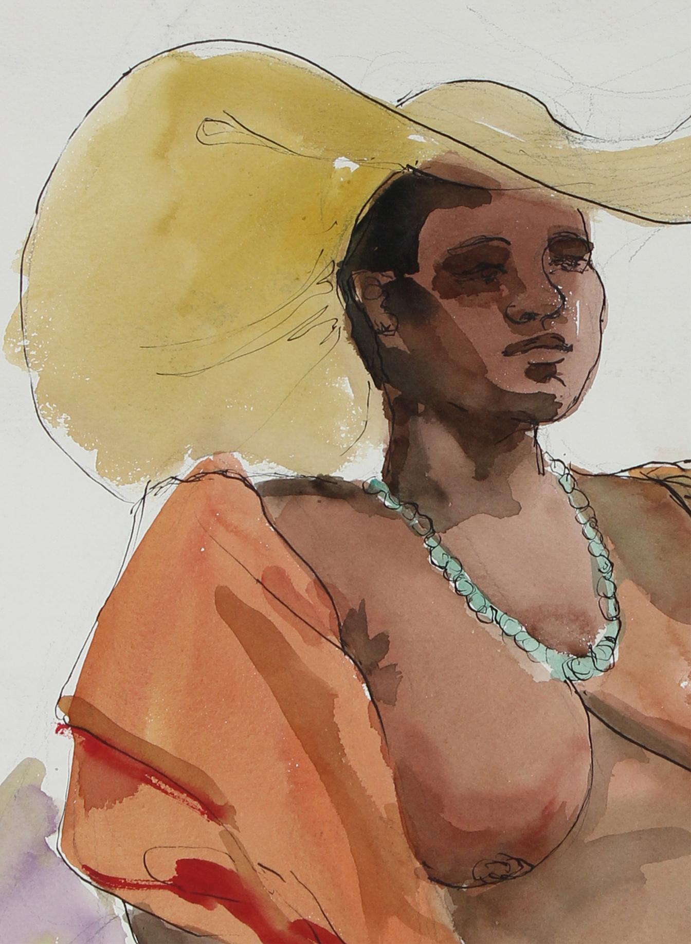 sun hat drawing