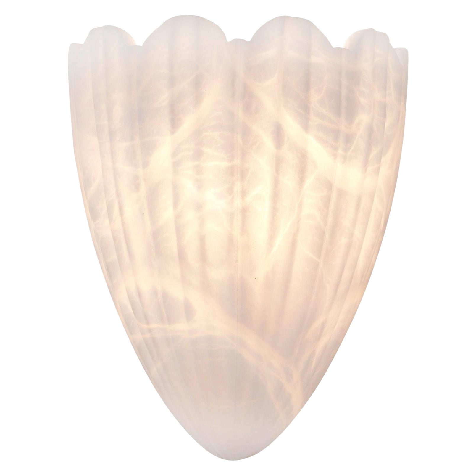 Alabaster-Wandleuchte „Esterel“ von Denis De La Mesiere im Angebot