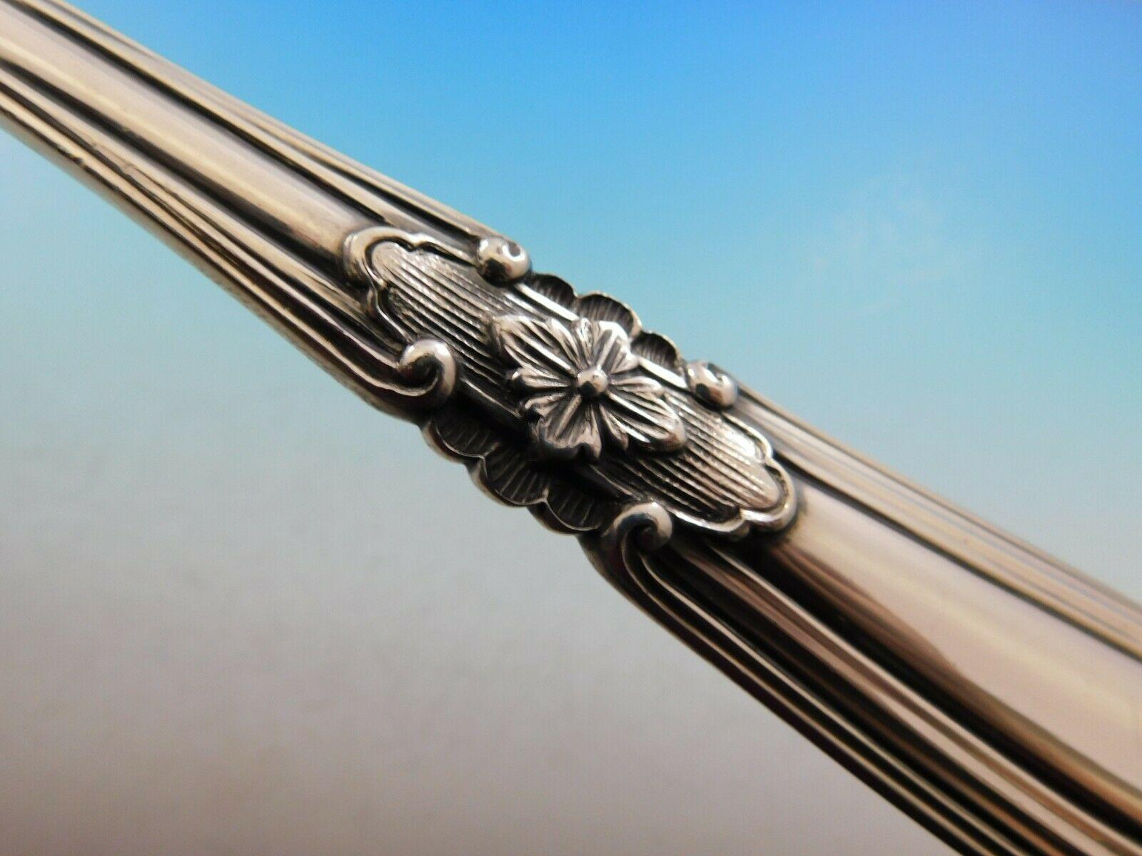 Esteval by Buccellati Italy Sterling Silver Vegetable Serving Fork In Excellent Condition In Big Bend, WI