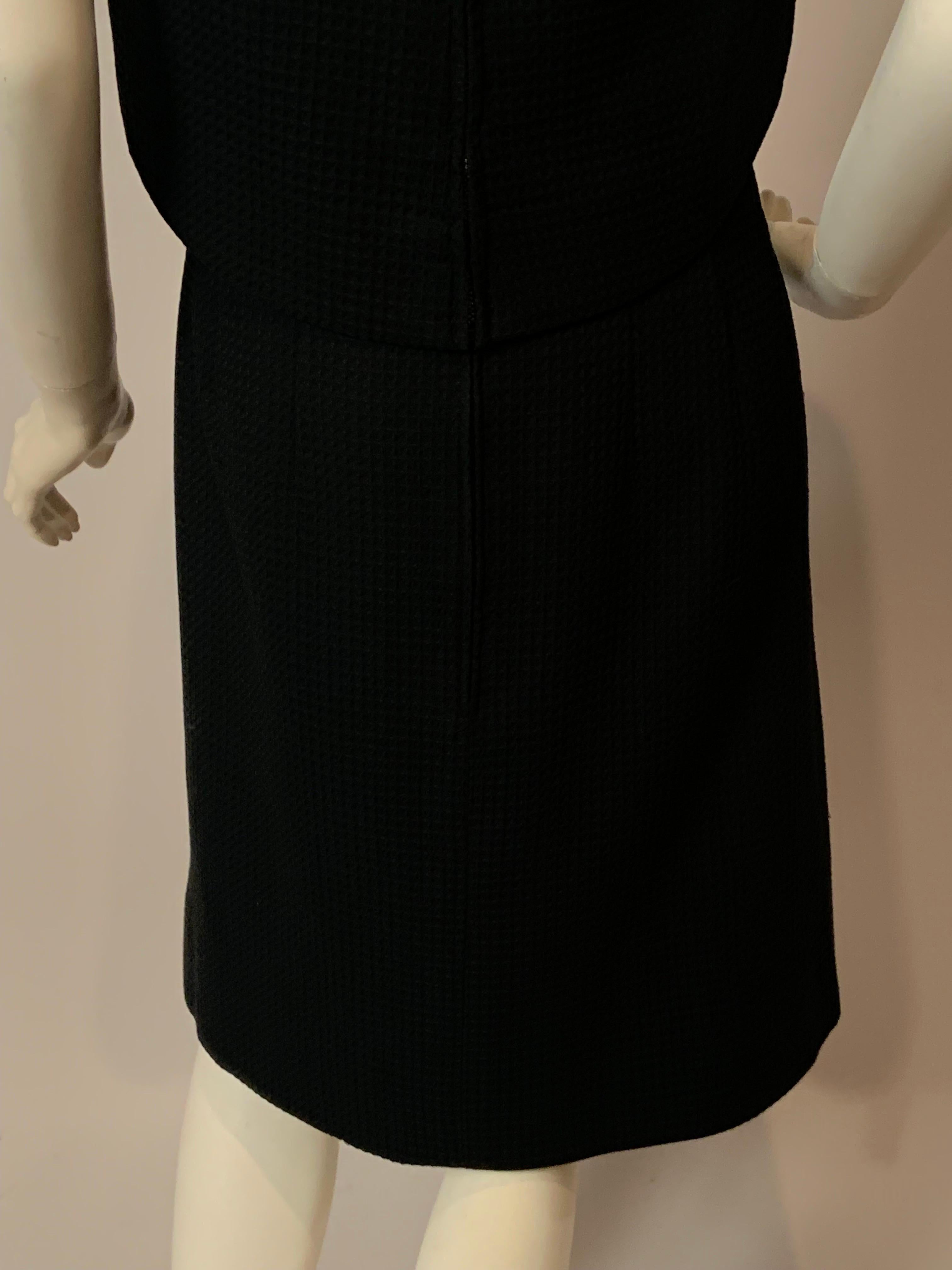 Estevez Black Cotton Pique Dress For Sale 7