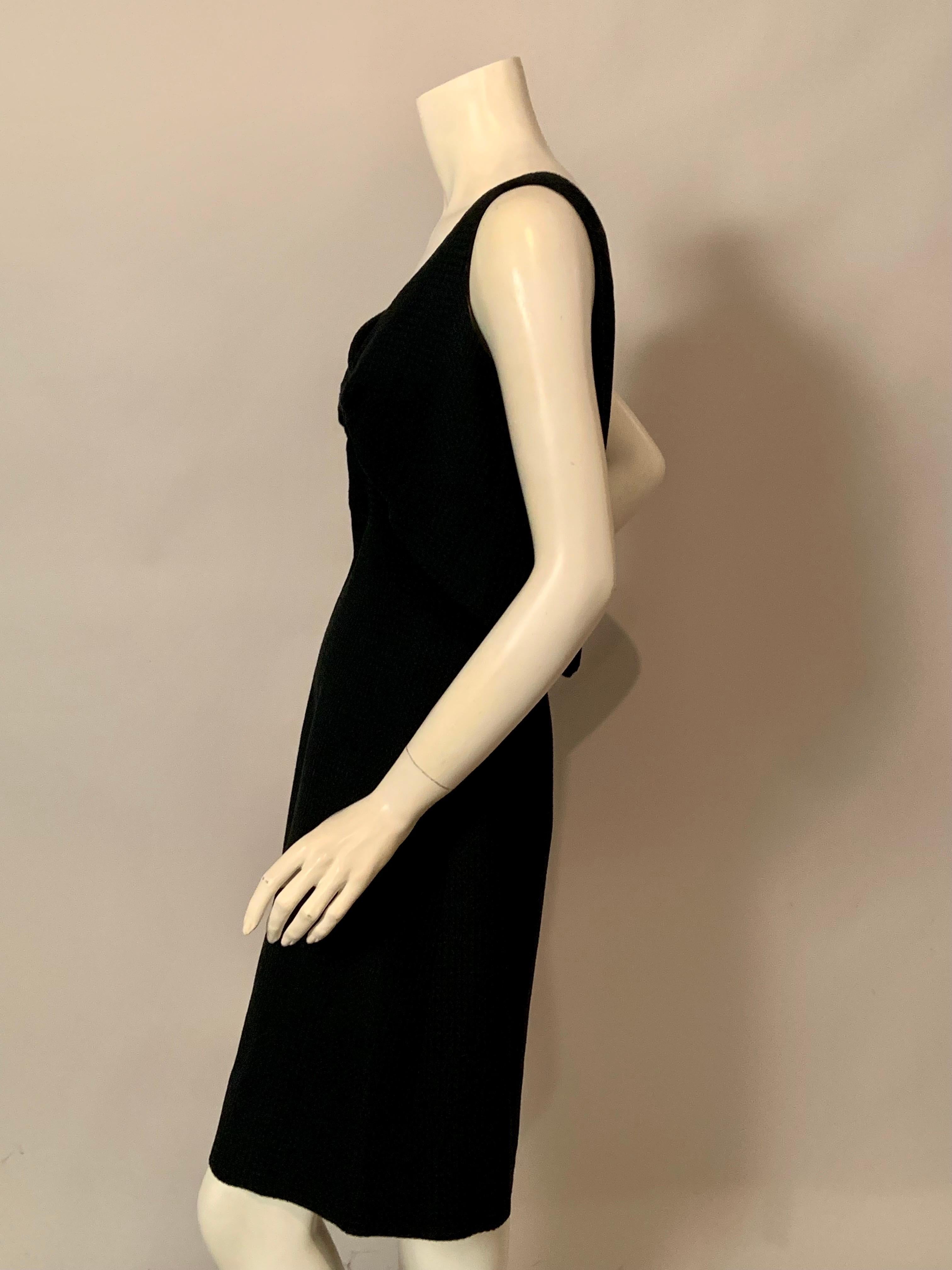 Estevez Black Cotton Pique Dress For Sale 1