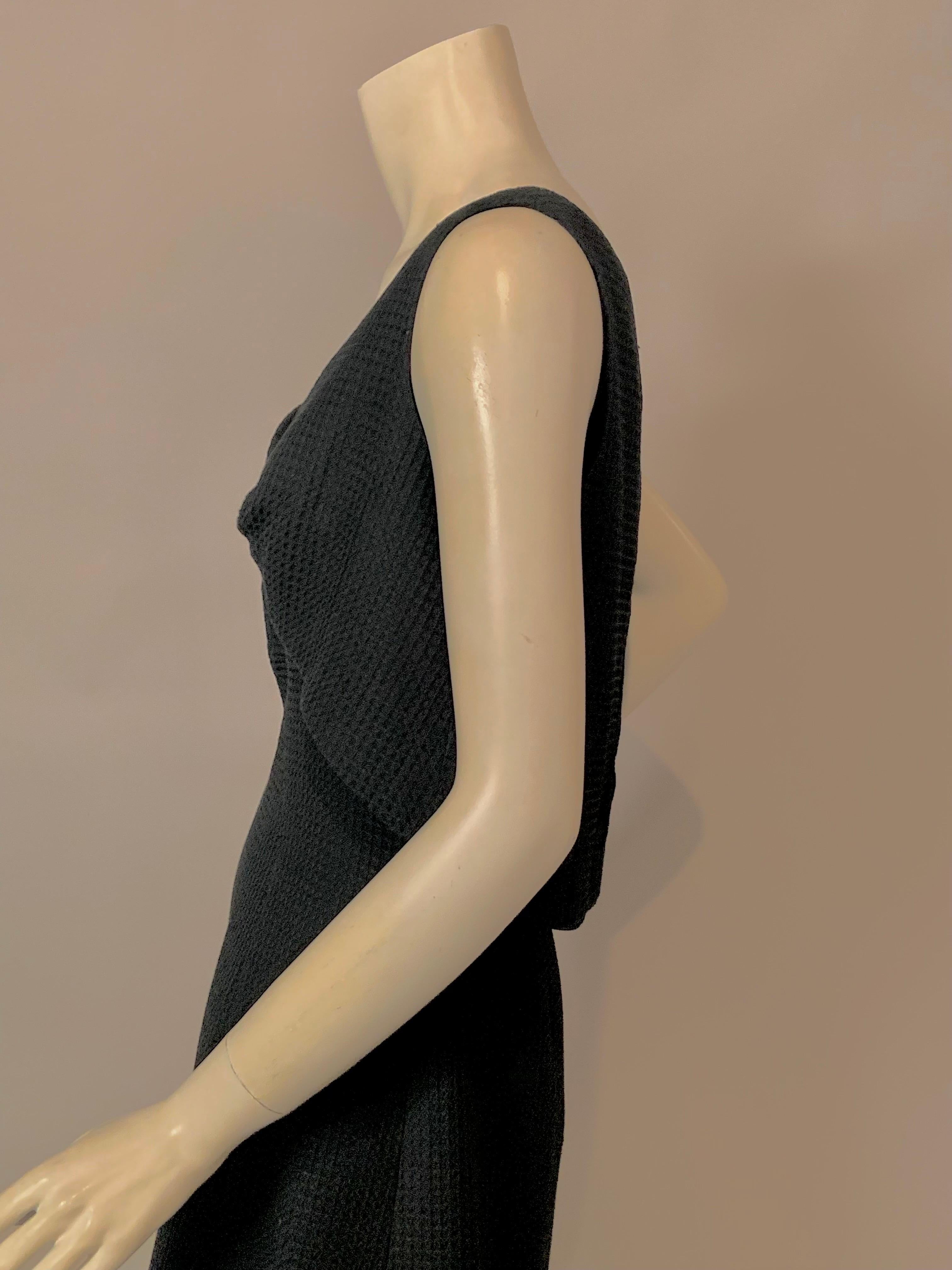 Estevez Black Cotton Pique Dress For Sale 2