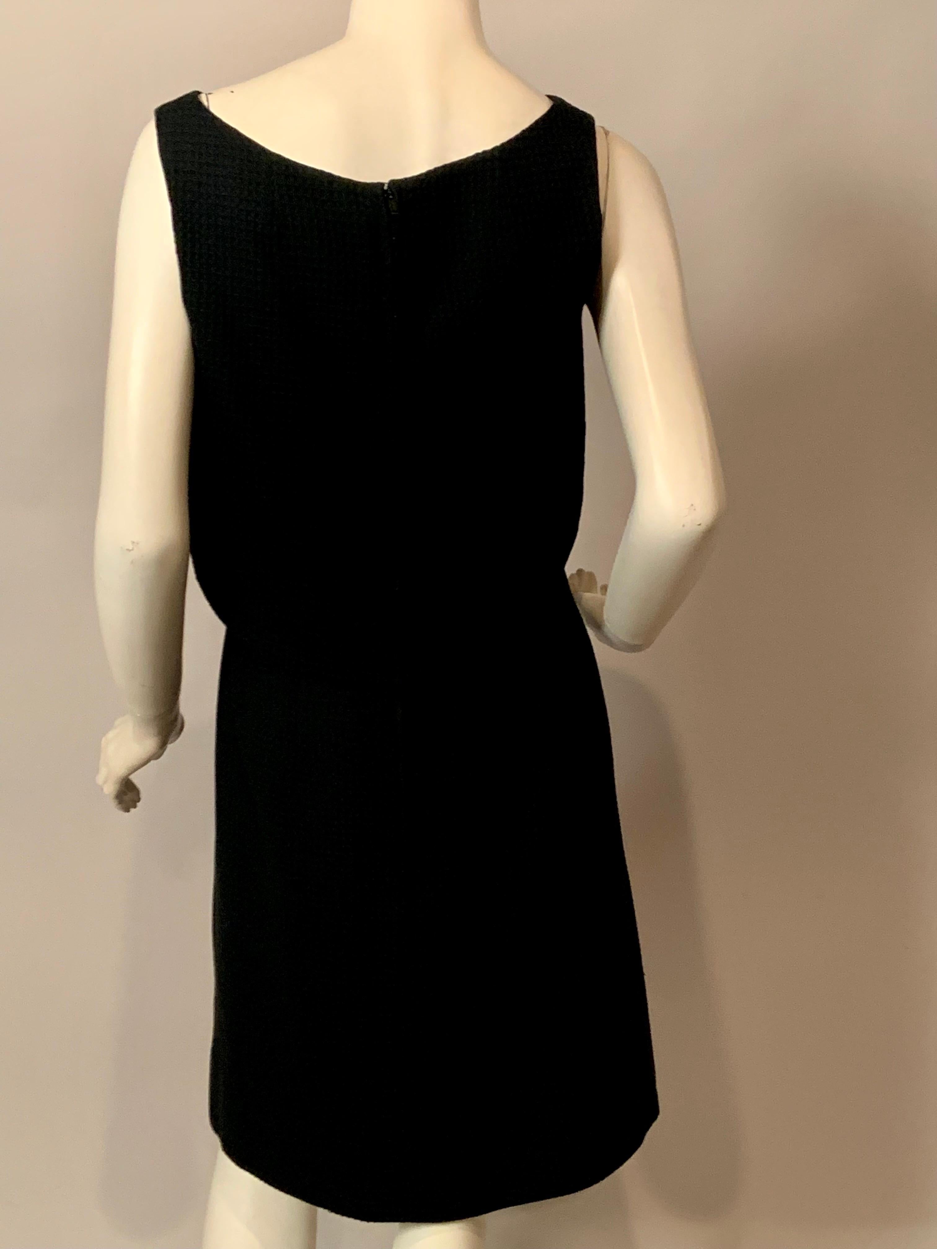 Estevez Black Cotton Pique Dress For Sale 3