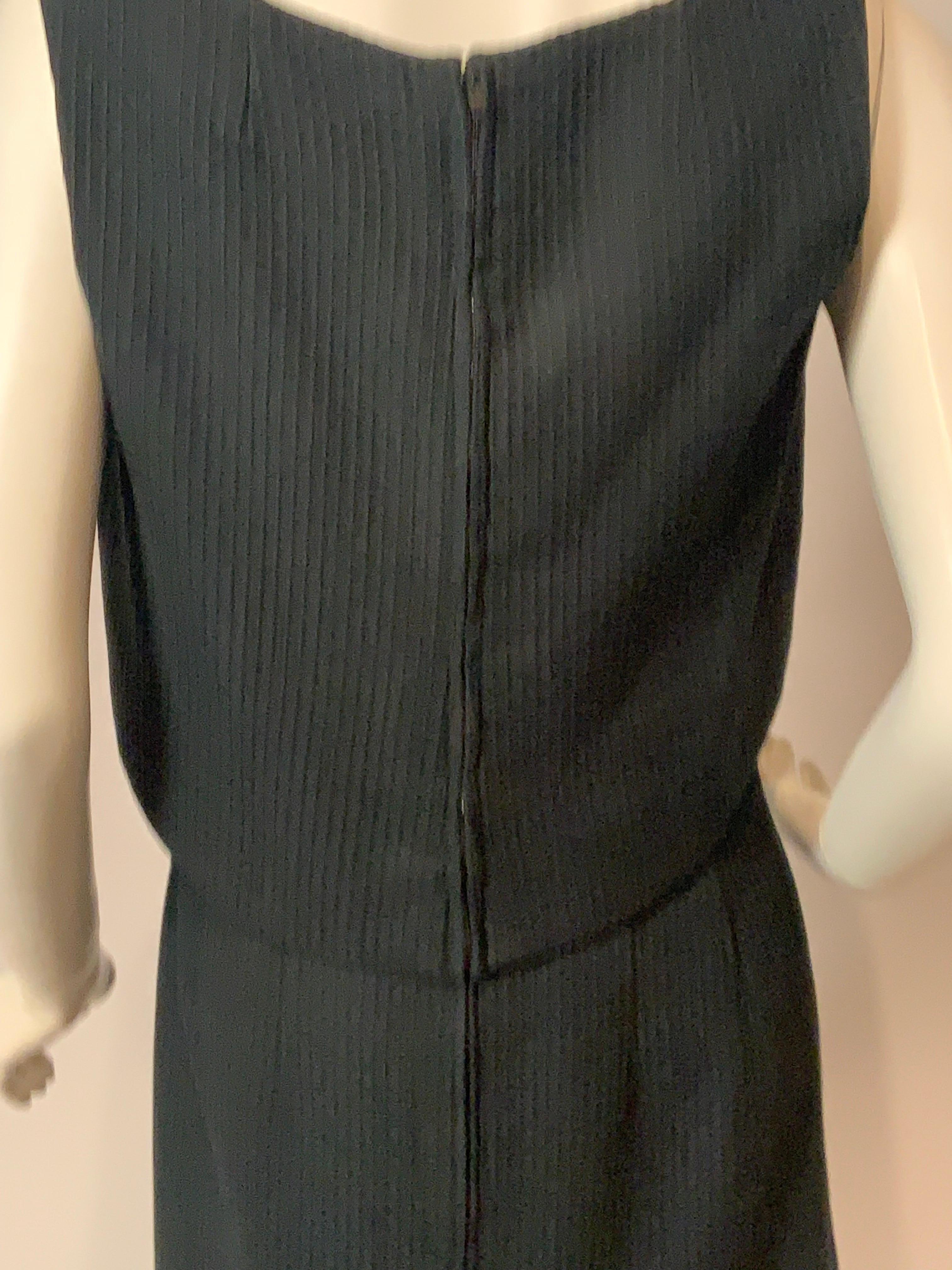 Estevez Black Cotton Pique Dress For Sale 4