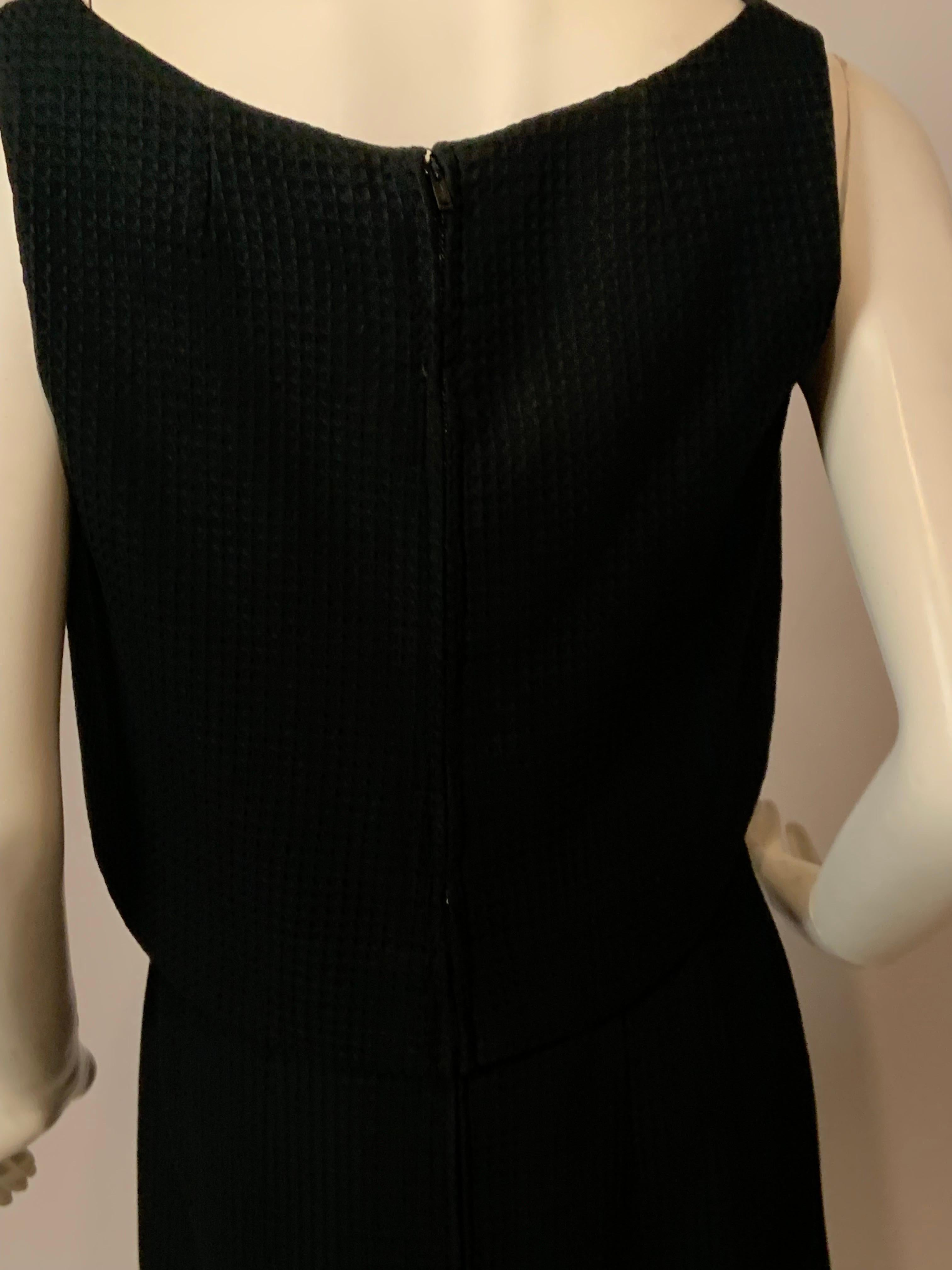 Estevez Black Cotton Pique Dress For Sale 5