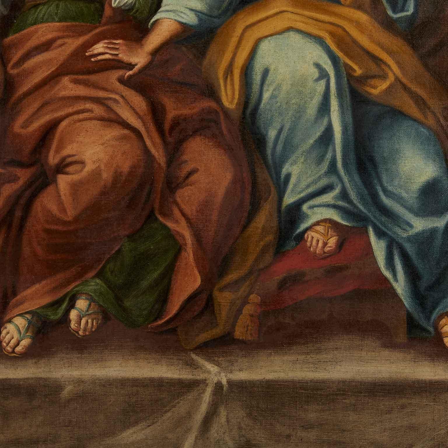 18th Century Italian Pair of Figural Biblical Paintings Esther Before Ahasuerus  5