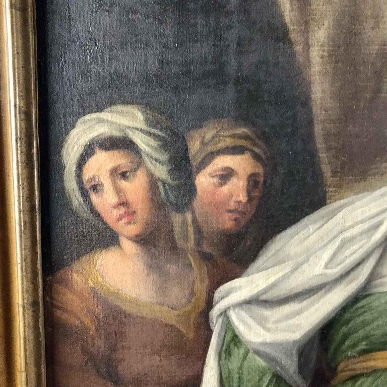 18th Century Italian Pair of Figural Biblical Paintings Esther Before Ahasuerus  10
