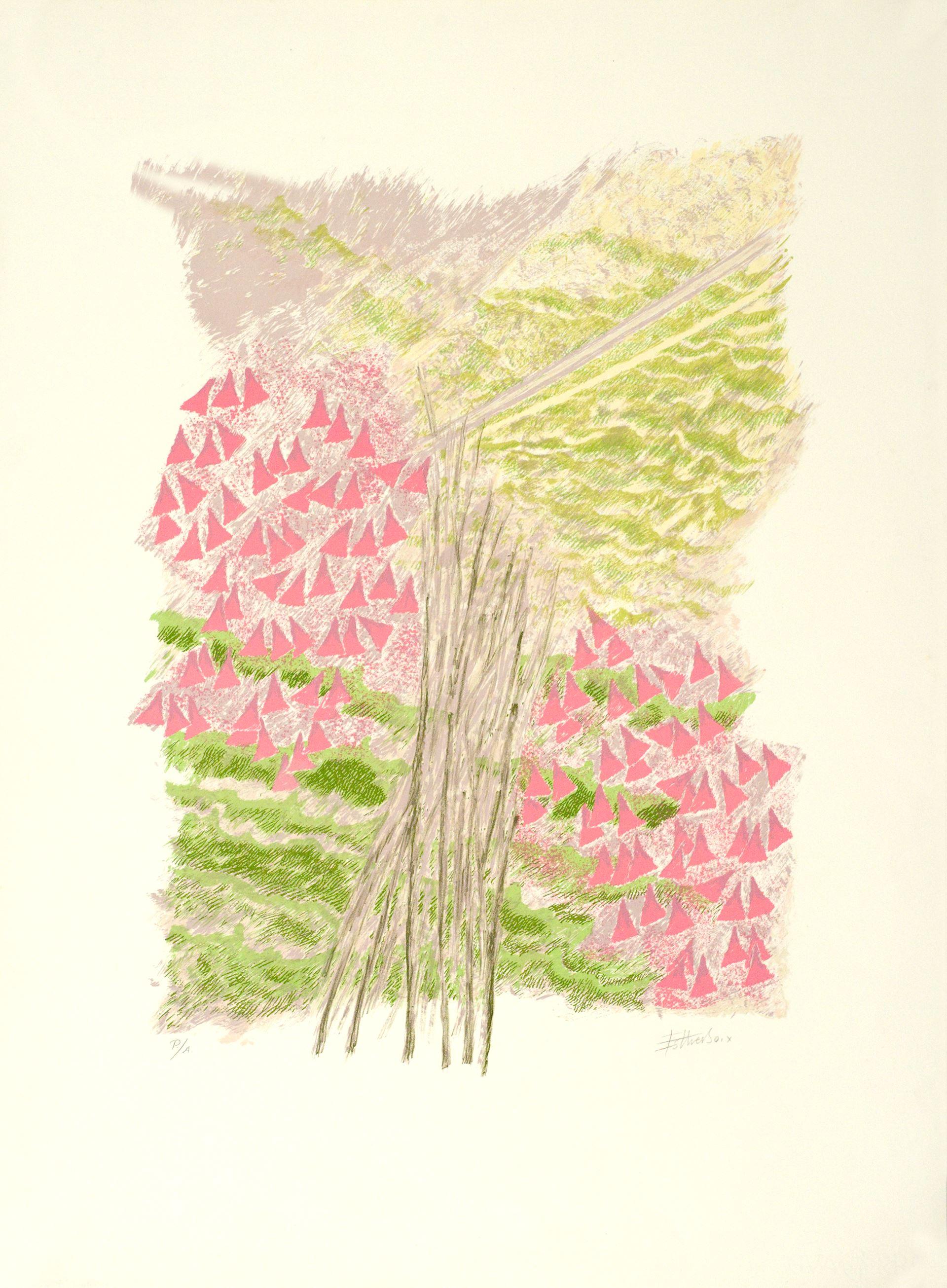 Esther Boix (Spain, 1927-2014)
'La fucsia', ca. 2000
lithograph on paper
30 x 22.1 in. (76 x 56 cm.)
Edition of 99
Series number: P/A (Artist Proof)
Unframed
ID: BOI1340-001-000
Hand-signed by author

Esther Boix was a Catalan painter and teacher