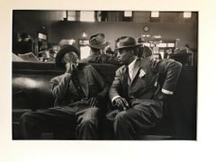 Vintage Greyhound Bus Station, New York City, 1947 Signed Hand Printed Original