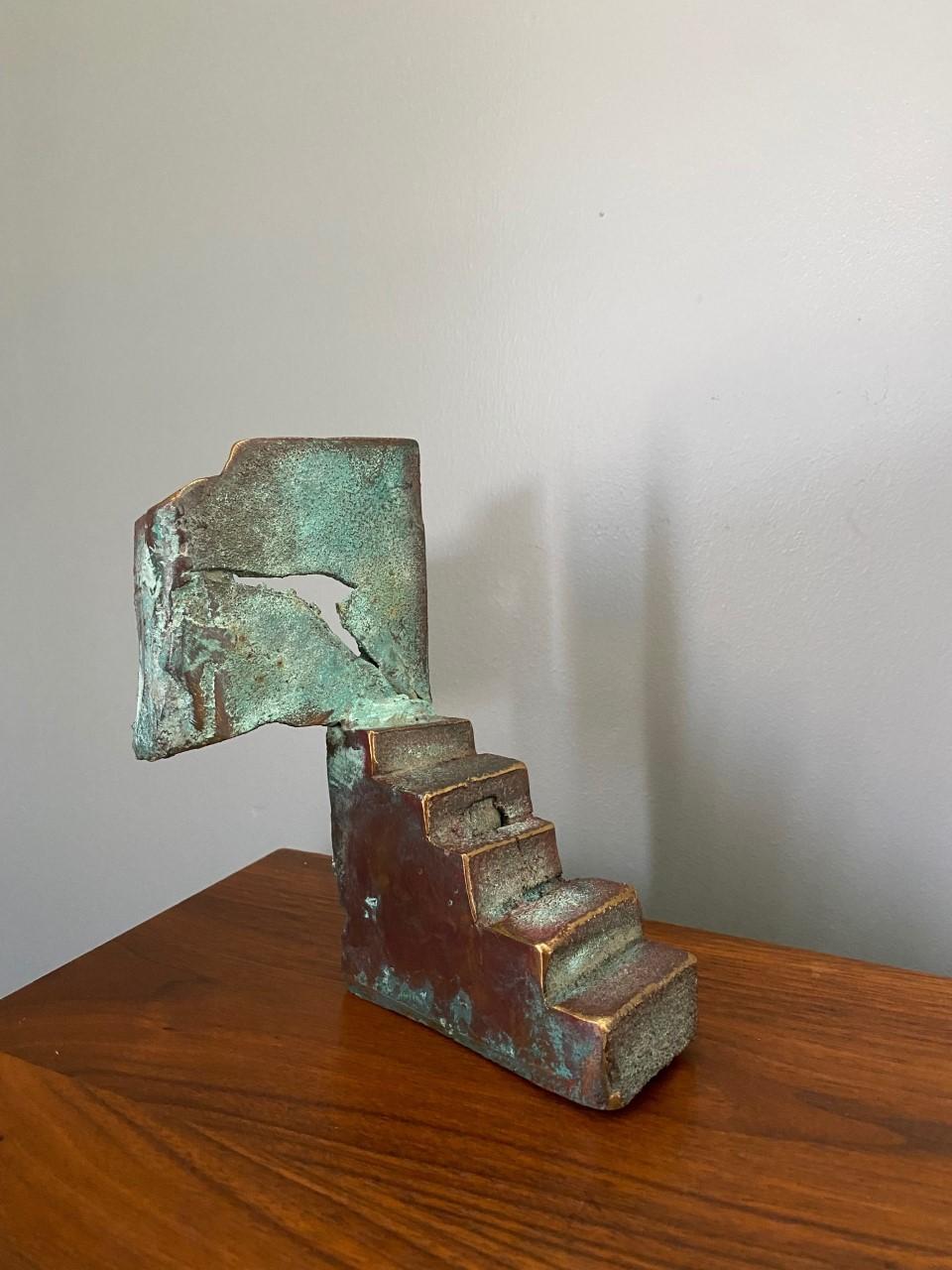 Esther Fuhrman Abstract Bronze Stairway Scupture '20th C.' For Sale 4