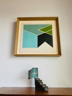 Esther Fuhrman Abstract Bronze Stairway Scupture '20th C.'