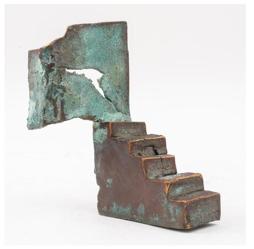 American Esther Fuhrman Abstract Bronze Stairway Scupture '20th C.' For Sale