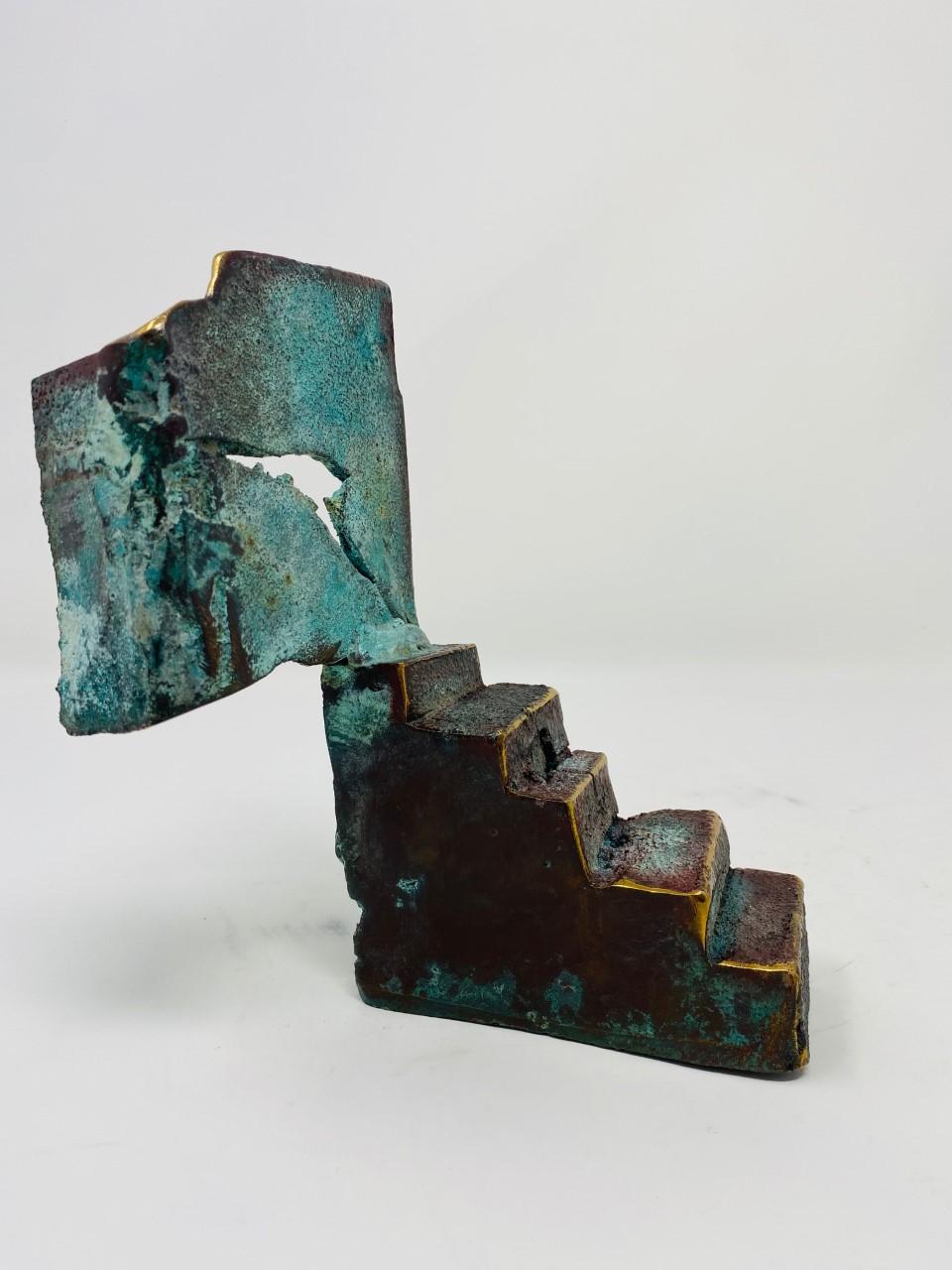Late 20th Century Esther Fuhrman Abstract Bronze Stairway Scupture '20th C.' For Sale