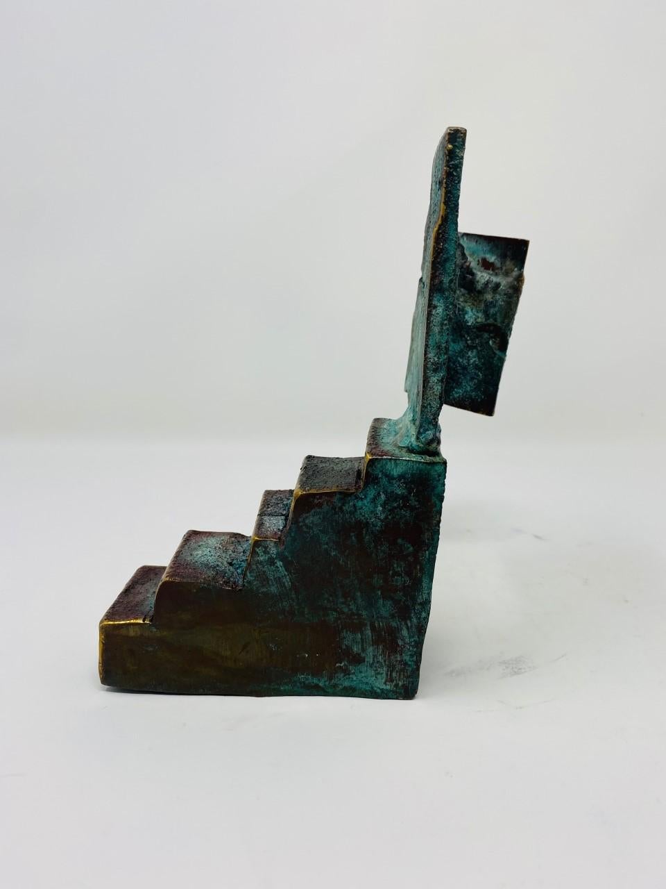Esther Fuhrman Abstract Bronze Stairway Scupture '20th C.' For Sale 2