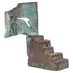 Vintage Esther Fuhrman Abstract Bronze Stairway Scupture '20th C.'