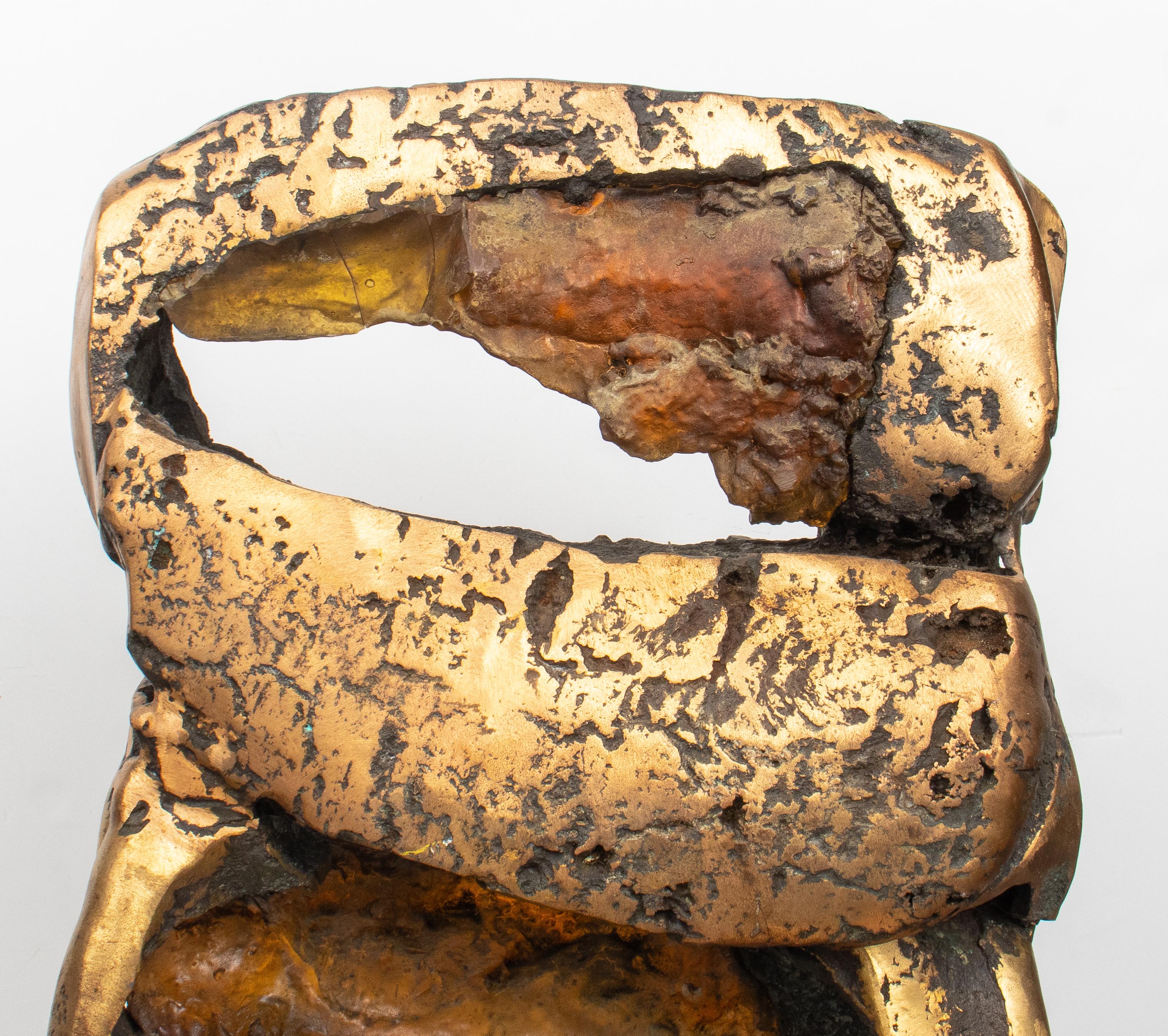 Esther Fuhrman Abstract Gilt Bronze Sculpture 1