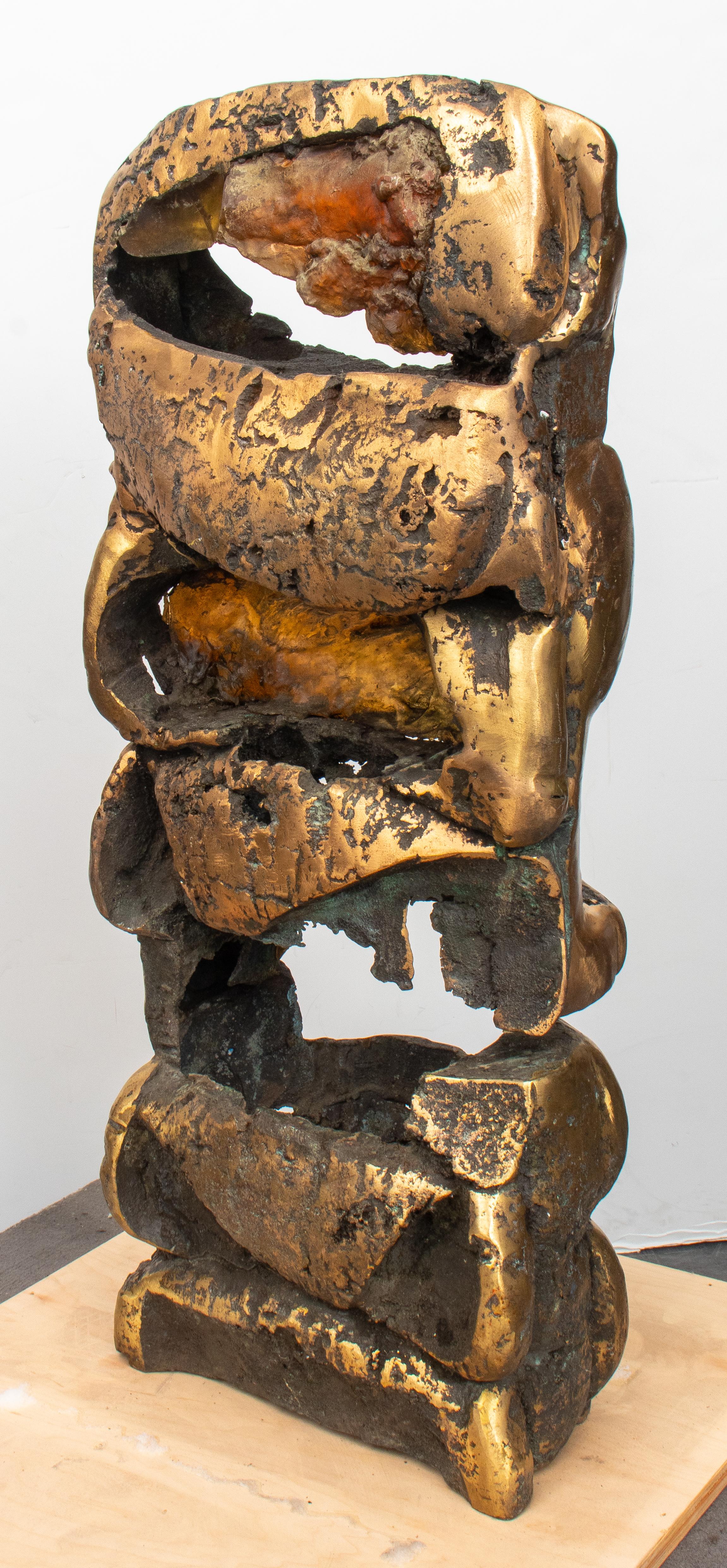 Esther Fuhrman Abstract Gilt Bronze Sculpture 2