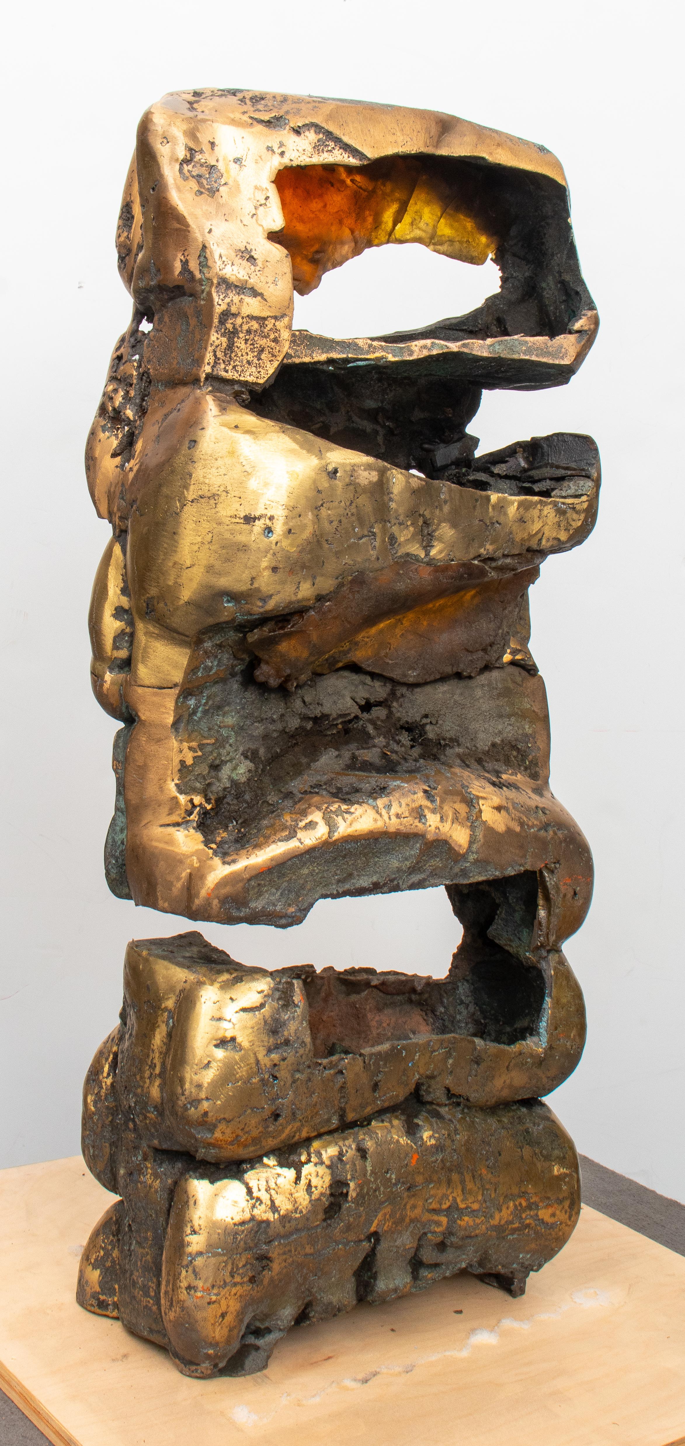 Esther Fuhrman Abstract Gilt Bronze Sculpture 4