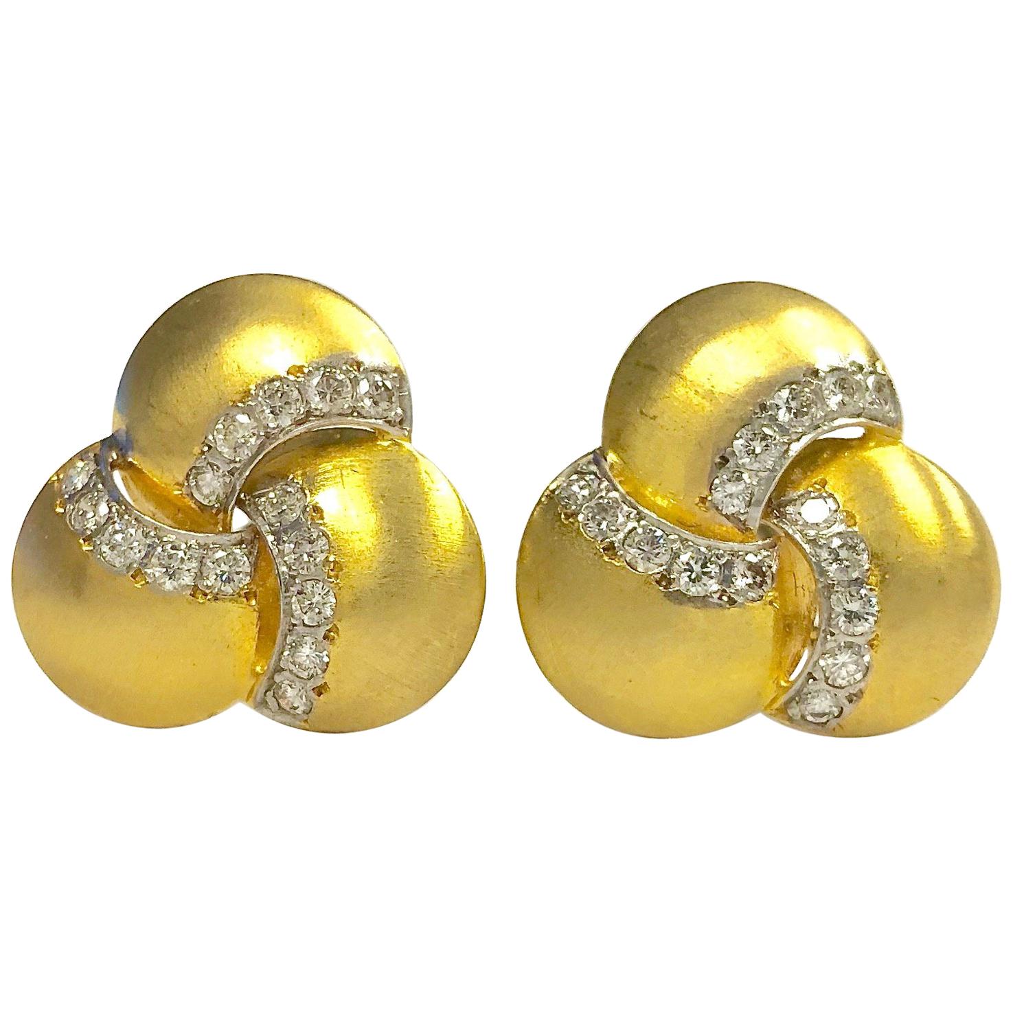 Esther Gallant Diamond Gold Earrings
