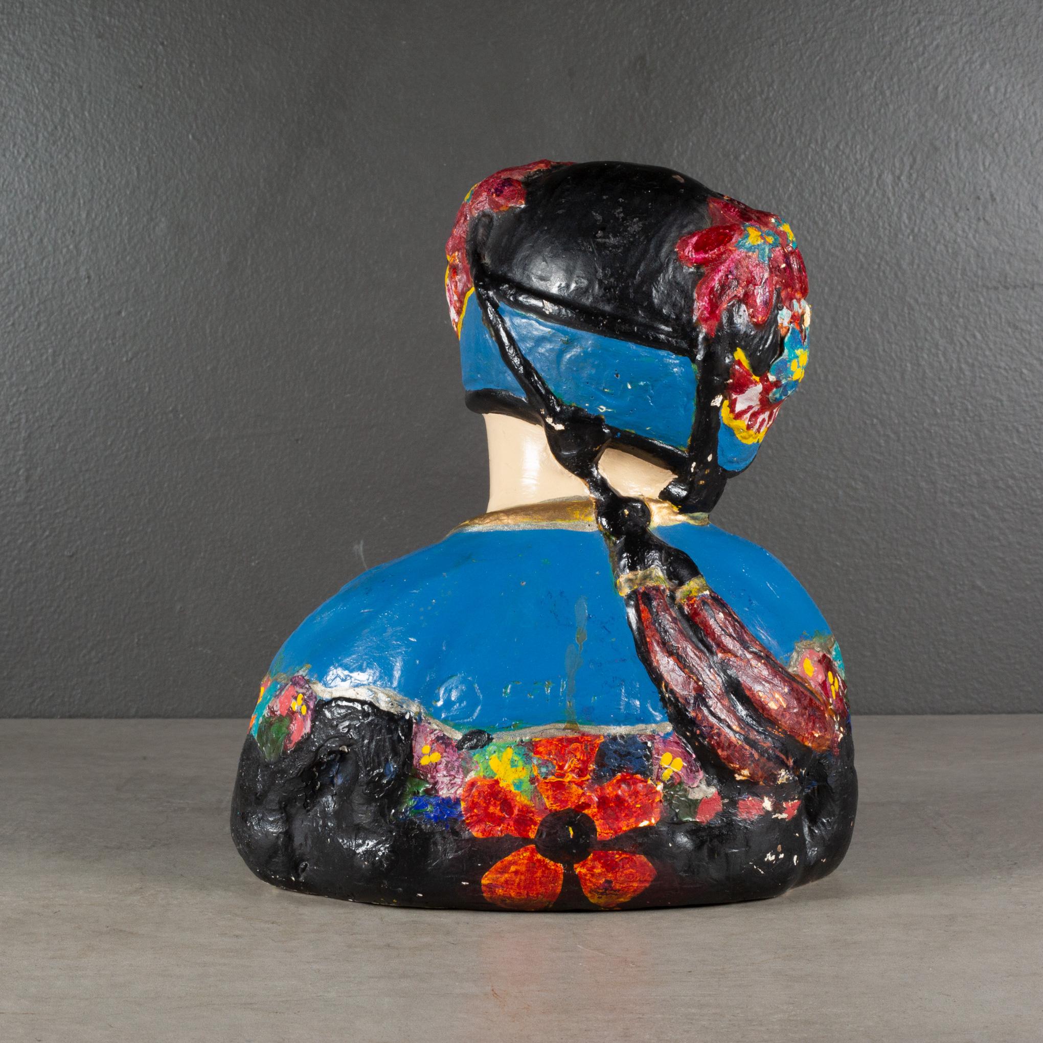 American Esther Hunt Chalkware Bust c.1920 For Sale