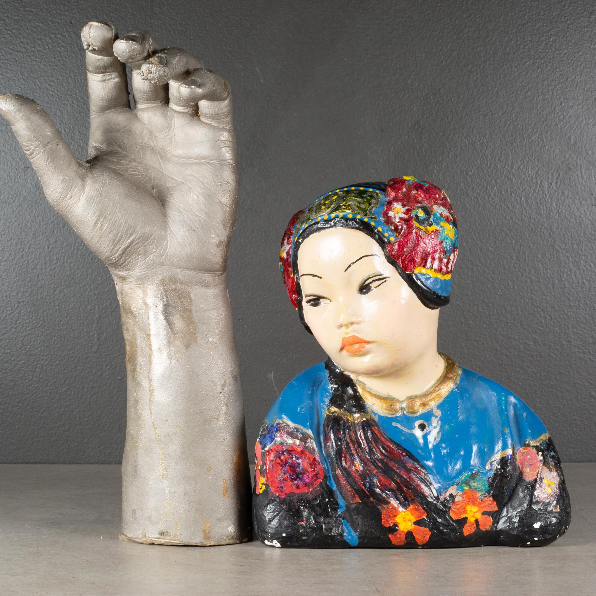 Composition Esther Hunt Chalkware Bust c.1920 For Sale