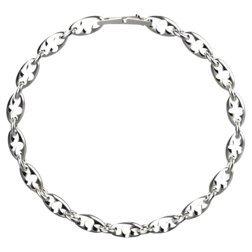 Esther Link Bracelet, Sterling Silver For Sale