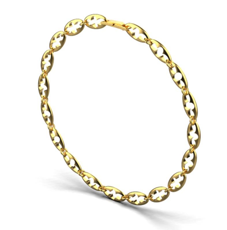 Esther Link Necklace, 18k Gold In New Condition For Sale In Leigh-On-Sea, GB
