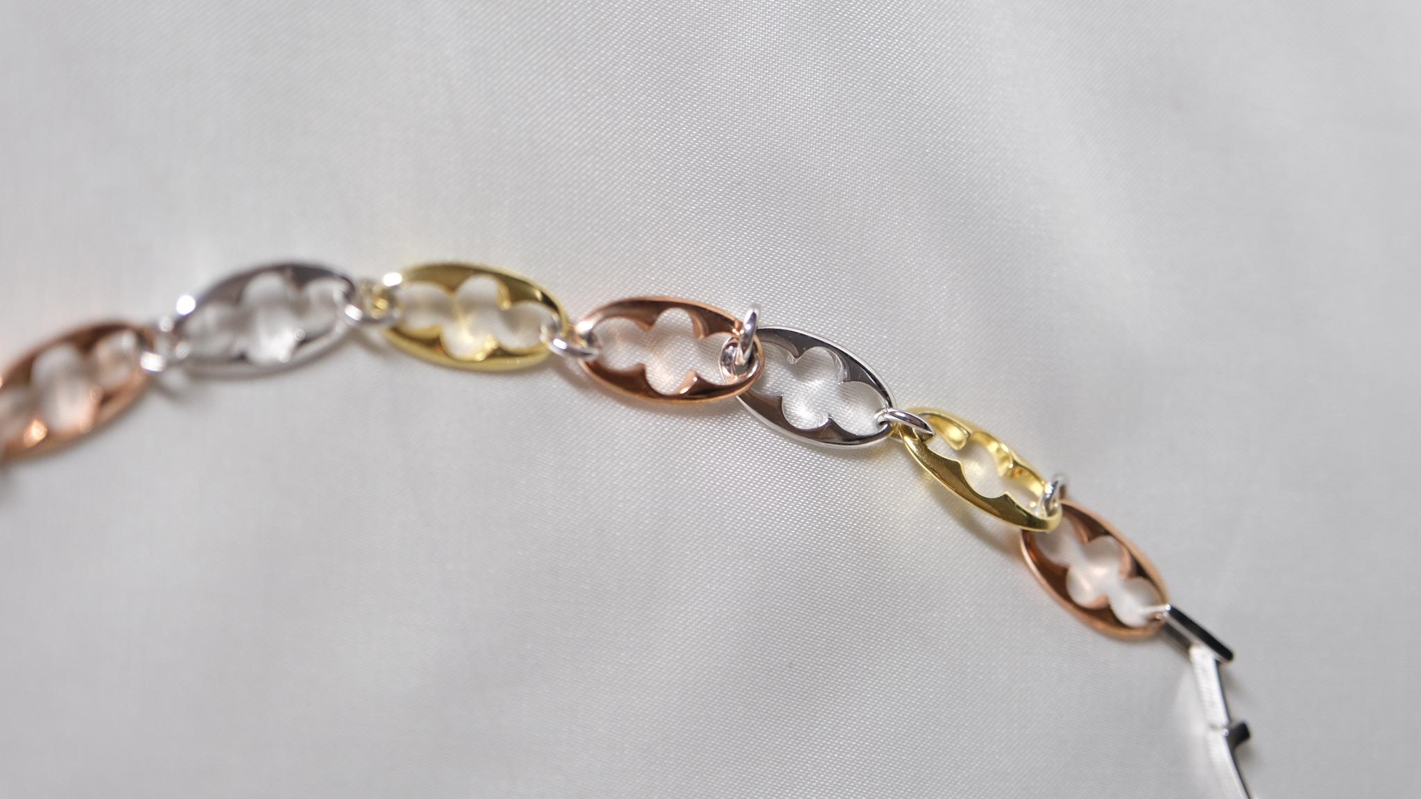 Modern Esther Link Necklace, 18k Gold, Rose Gold, White Gold For Sale