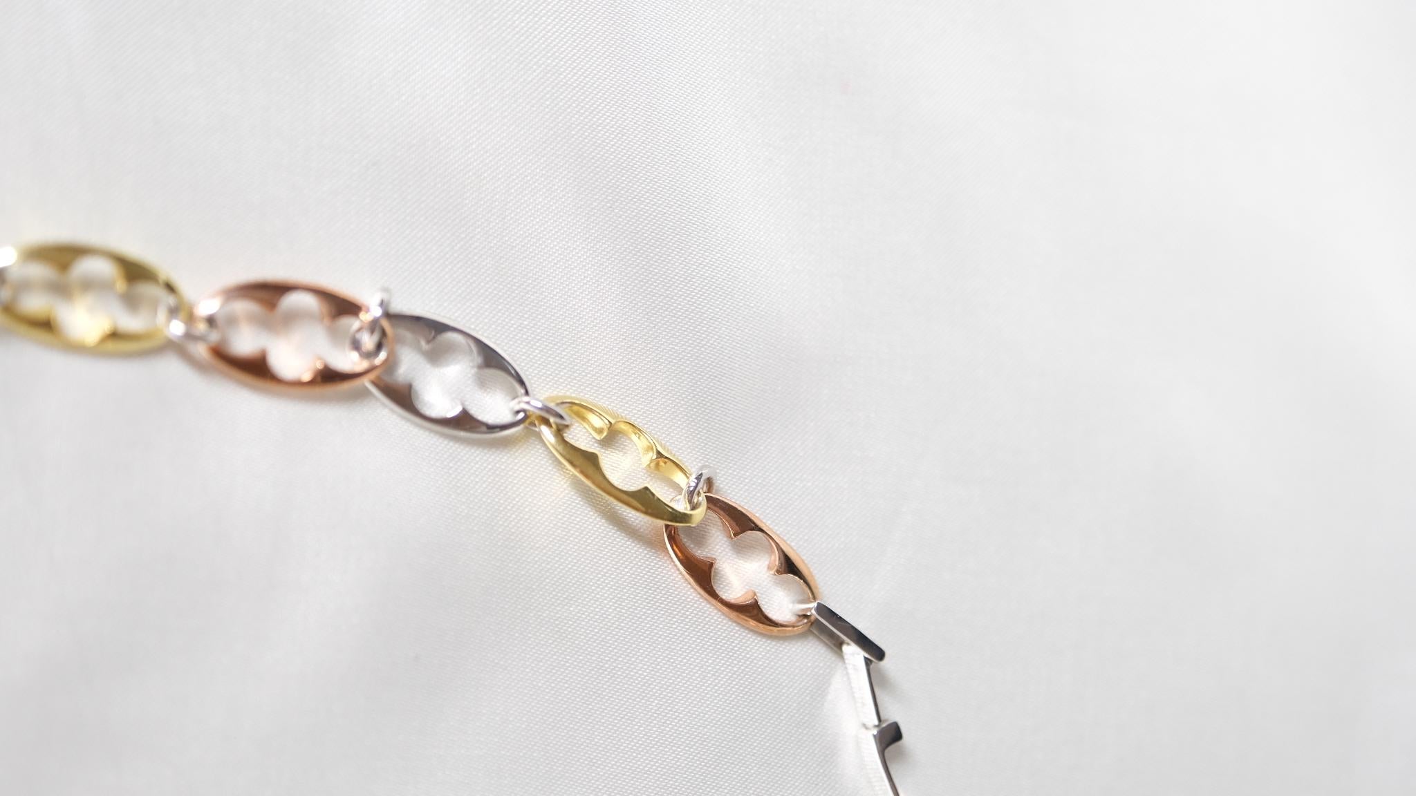 Esther Link Necklace, 18k Gold, Rose Gold, White Gold In New Condition For Sale In Leigh-On-Sea, GB
