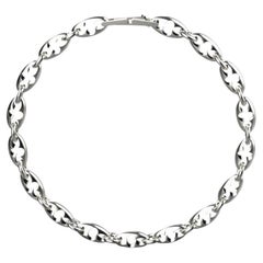 Collier Esther Link, or blanc 18 carats