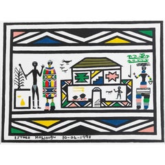 Village Ndebele, 1998, Ndebele, peinture figurative, art africain