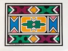 Ndebele Abstract, 2009, Ndebele, Serigraphy, African Art